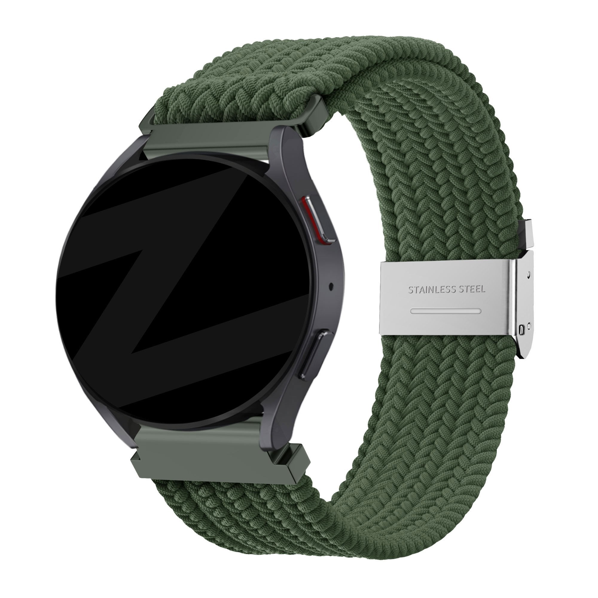 Bandz Garmin Venu 2 Woven Nylon Strap (Olive Green)