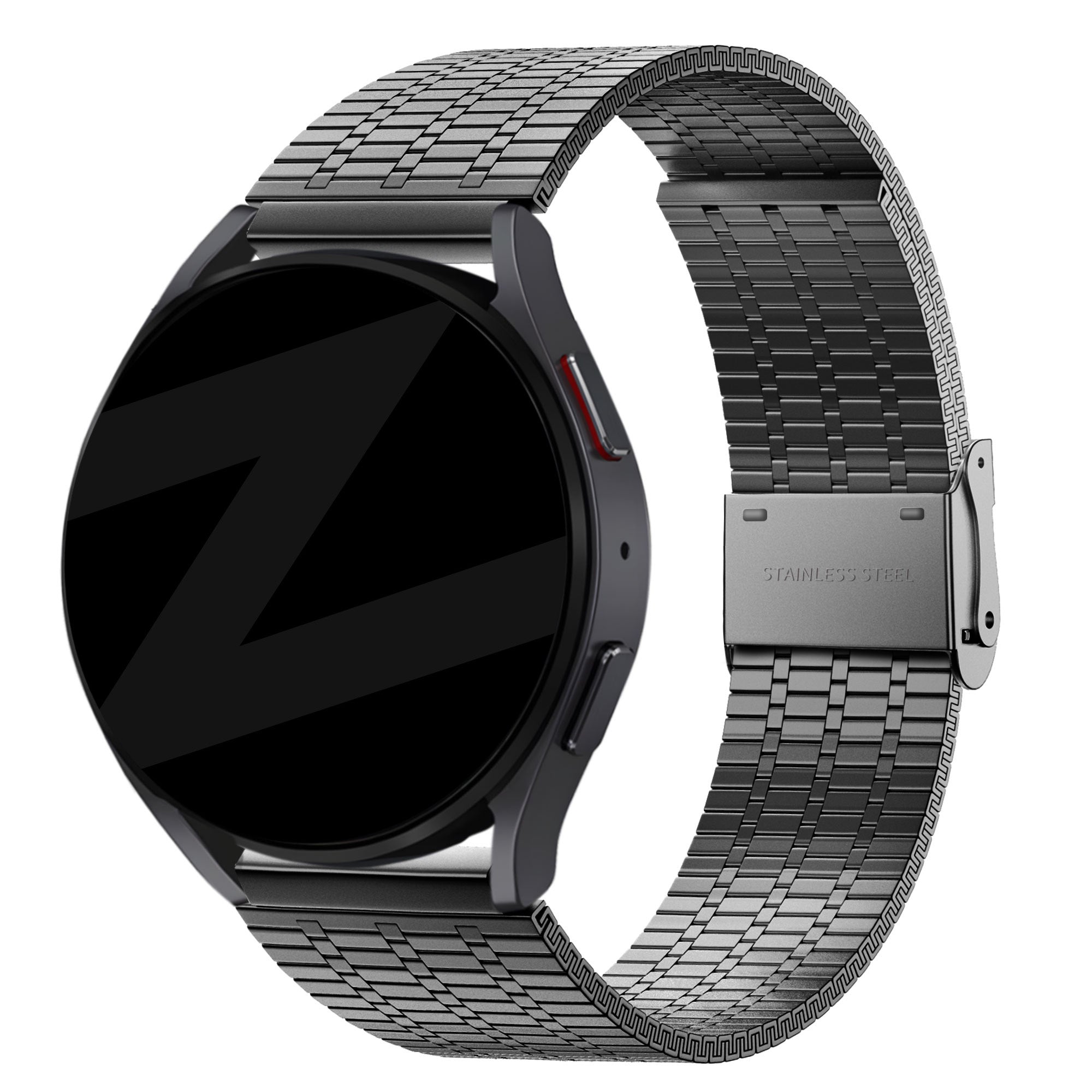 Bandz Garmin Vivoactive 4 Adjustable Steel Strap (Black)