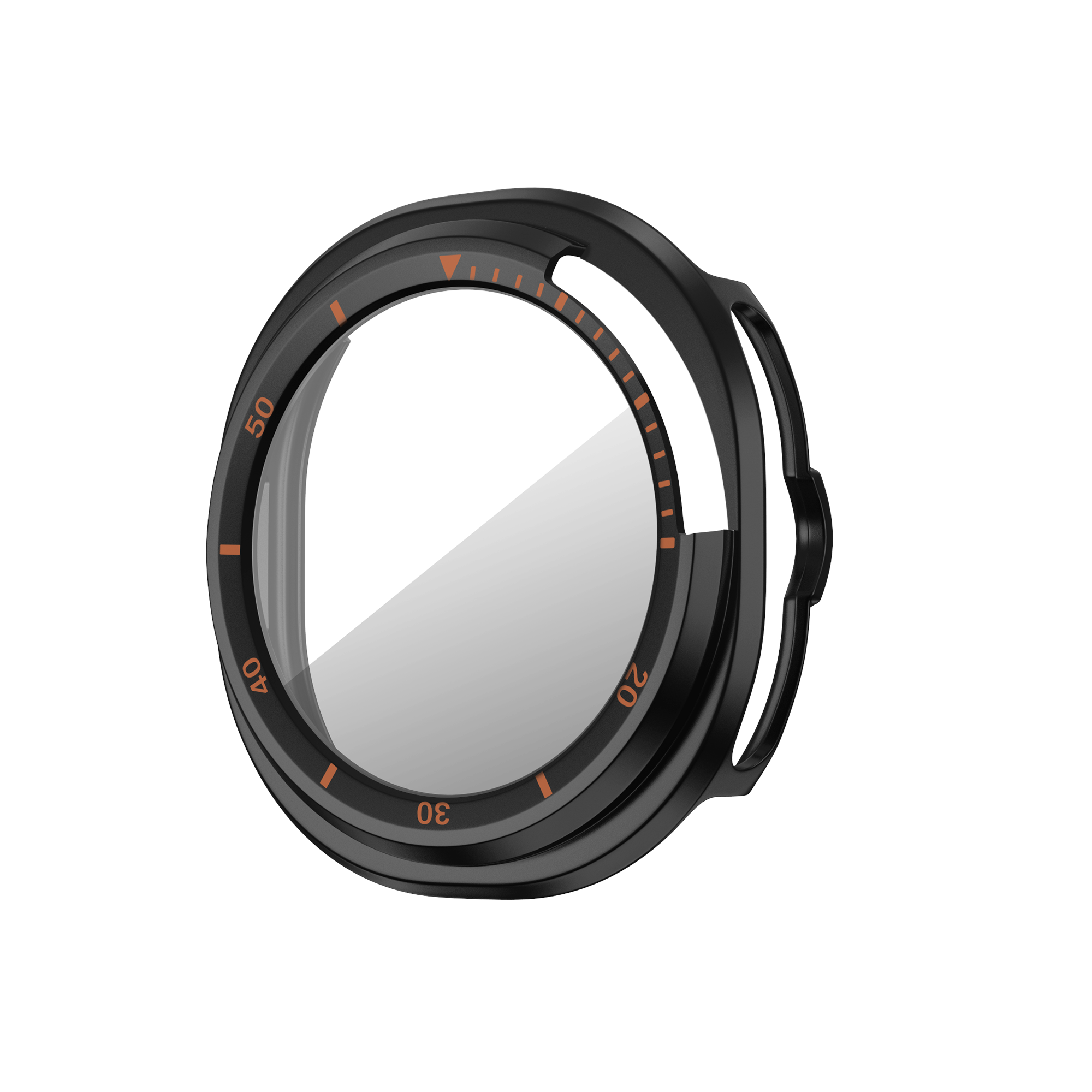 Bandz Funda Bezel con vidrio Samsung Galaxy Watch 8 Classic (negro/naranja)