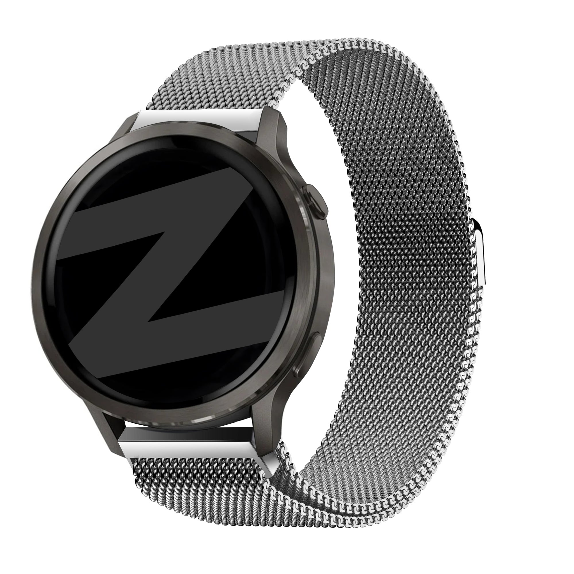 Bandz Garmin Forerunner 70 Milanese Loop Armband (Silber)