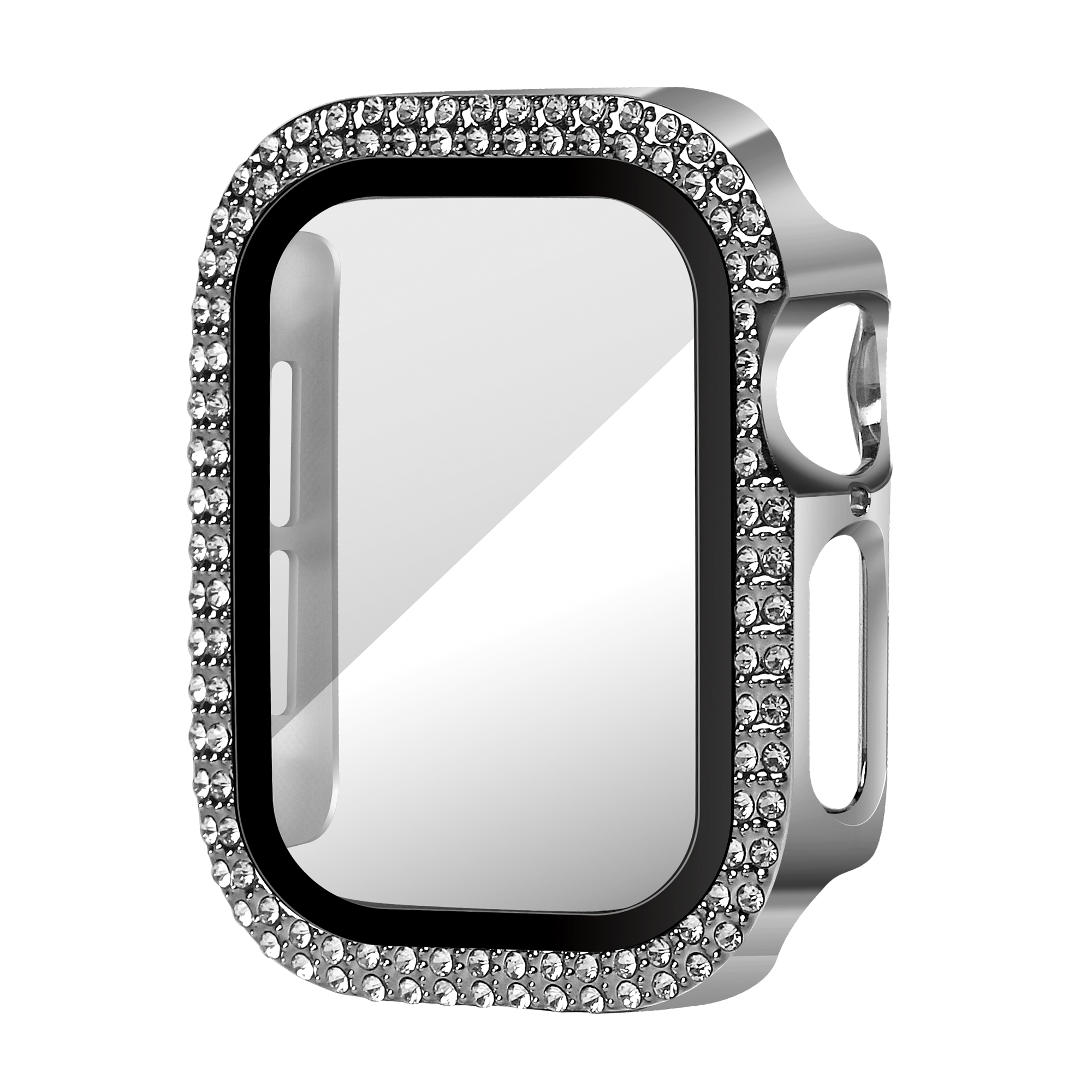 Bandz Apple Watch 10 - 42mm Diamond Case with Glass (Silver)