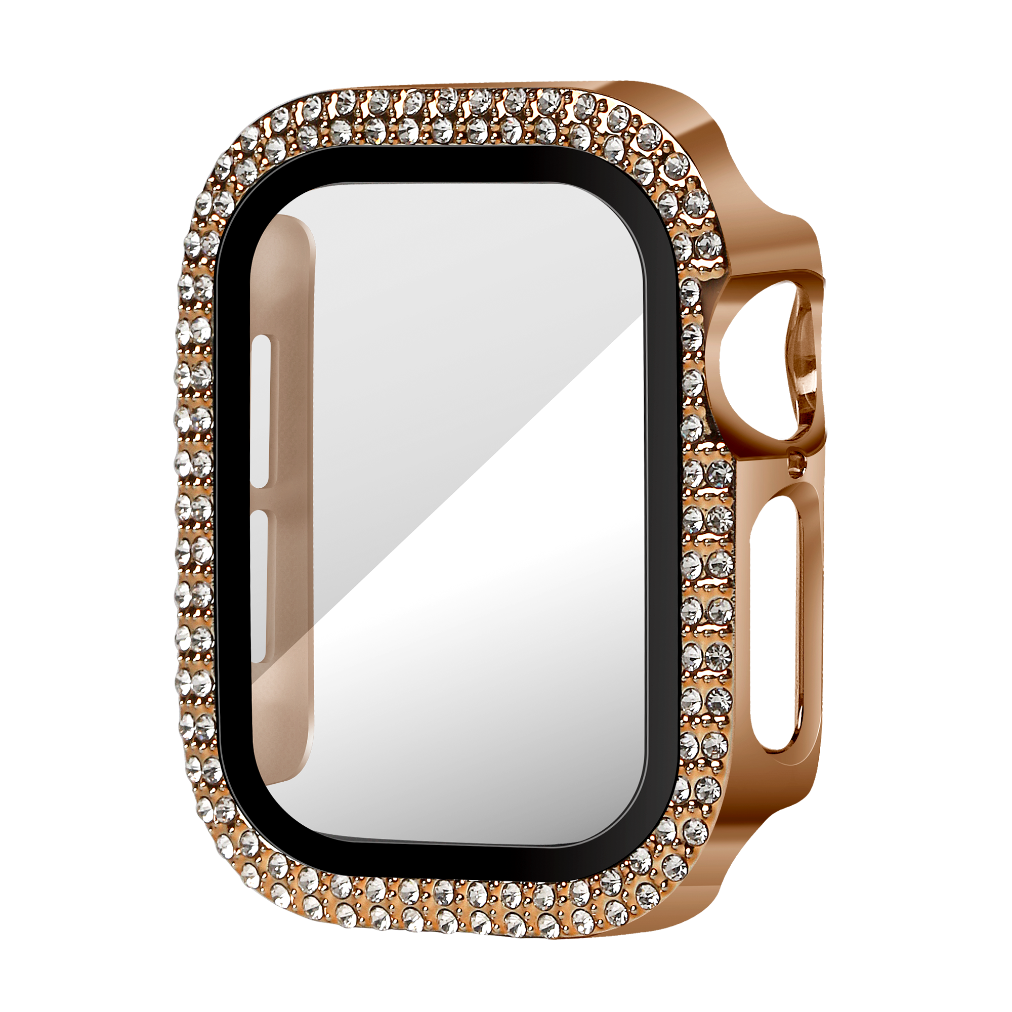 Bandz Apple Watch 11 - 42mm Diamond Case with Glass (Rose Gold)