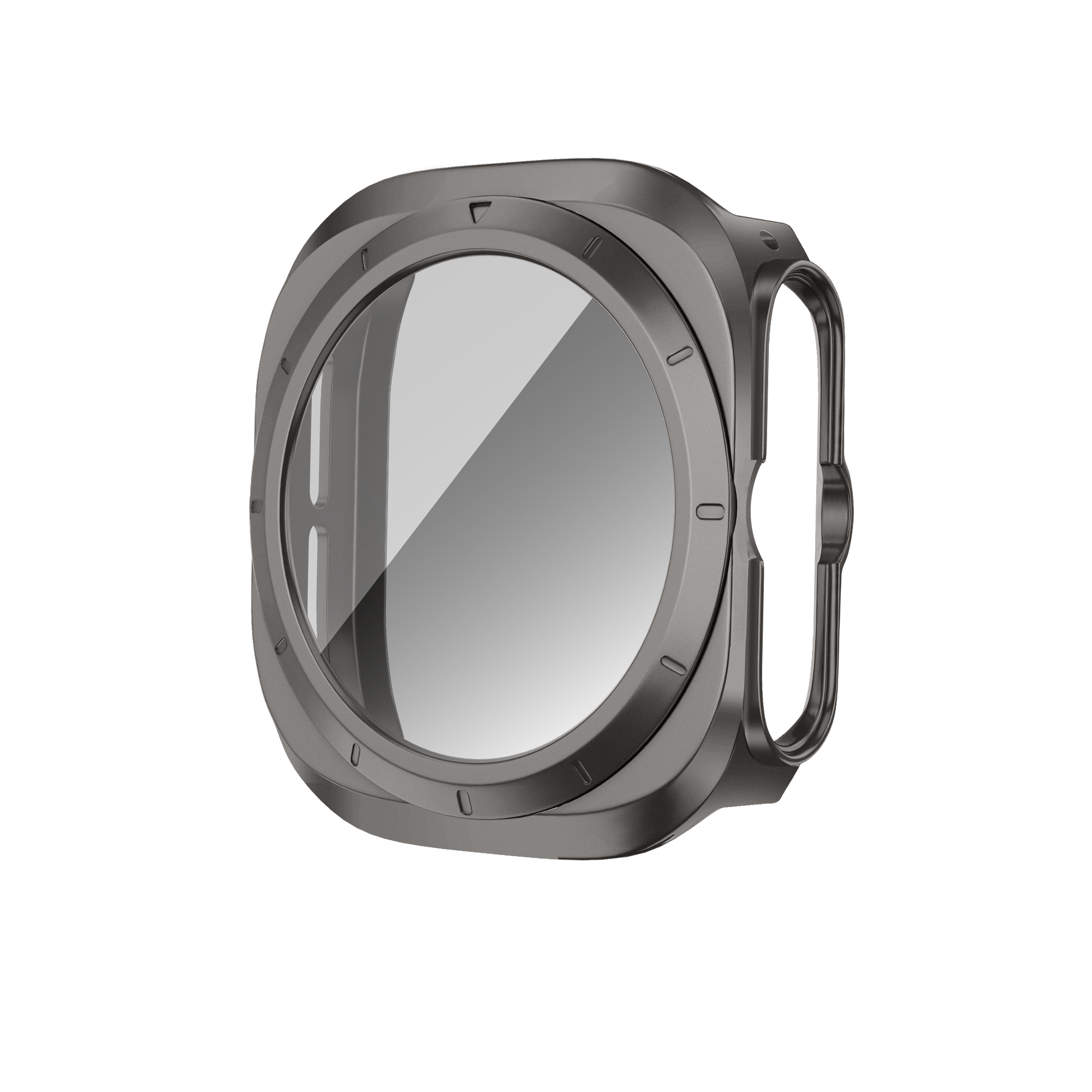 Bandz Funda PC con vidrio Samsung Galaxy Watch Ultra (gris titanio)