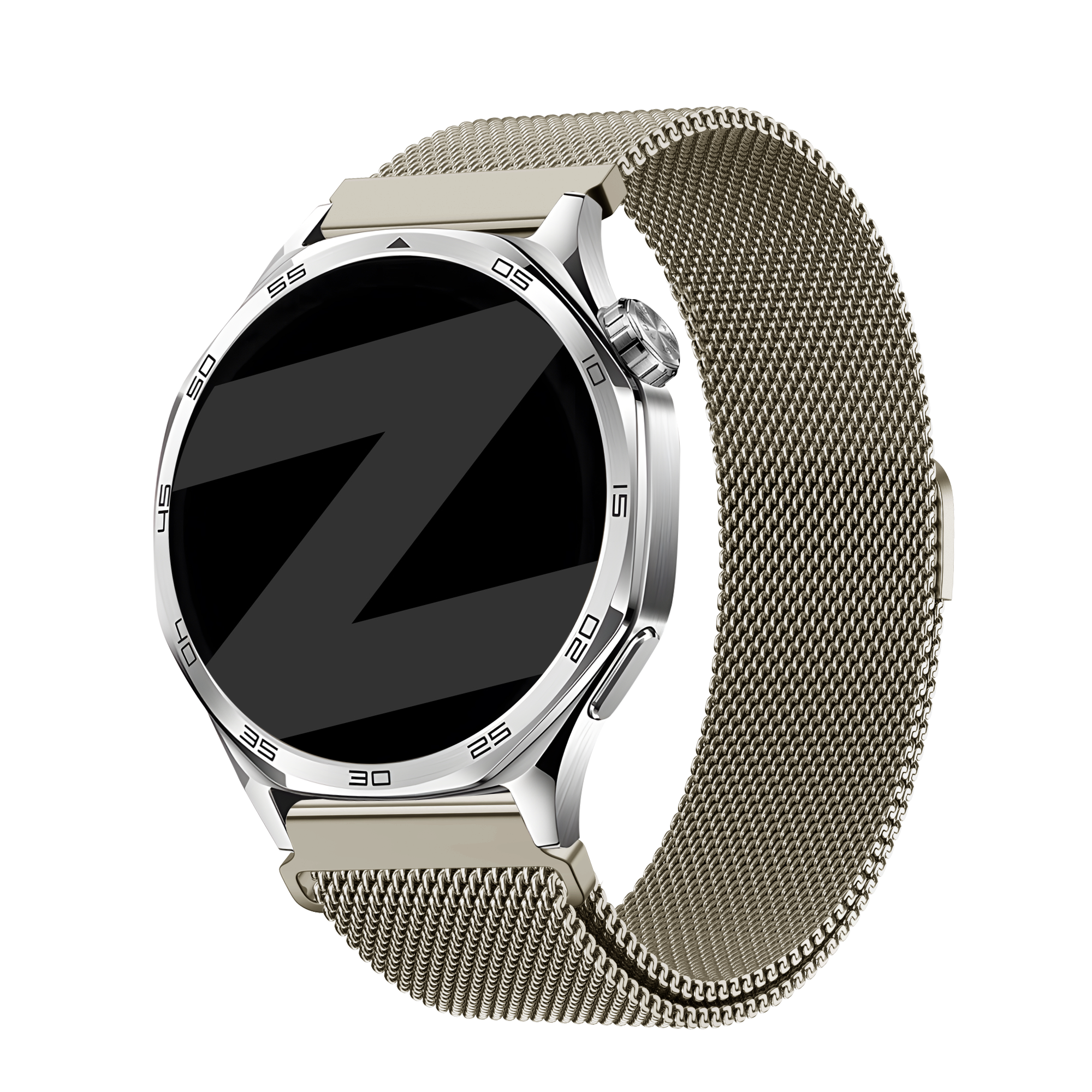 Bandz Coros Apex 46mm 'One Push' Milanese Strap (Titanium)