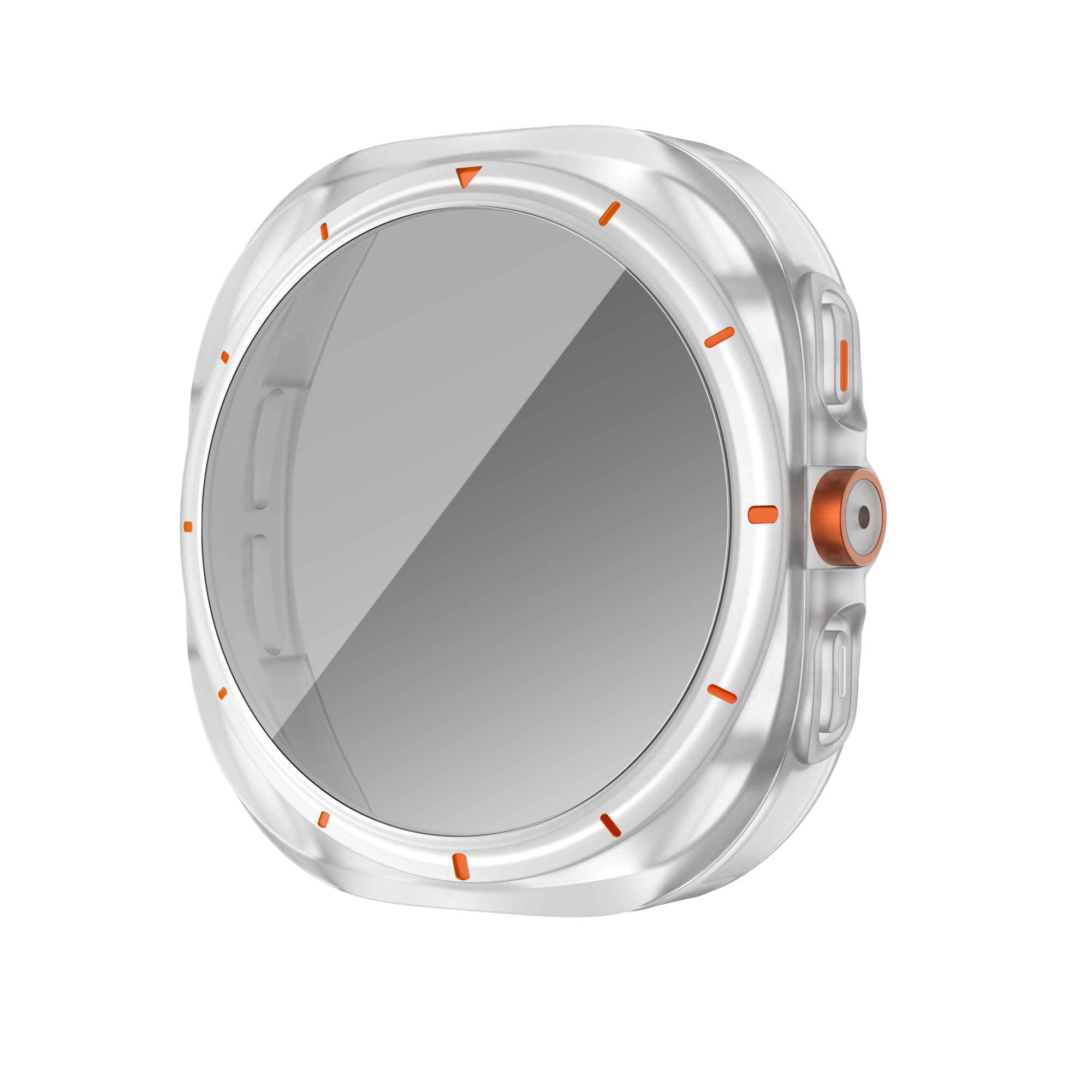 Bandz Funda de PC cuadrada con vidrio Samsung Galaxy Watch 7 - 44 mm (escarcha)