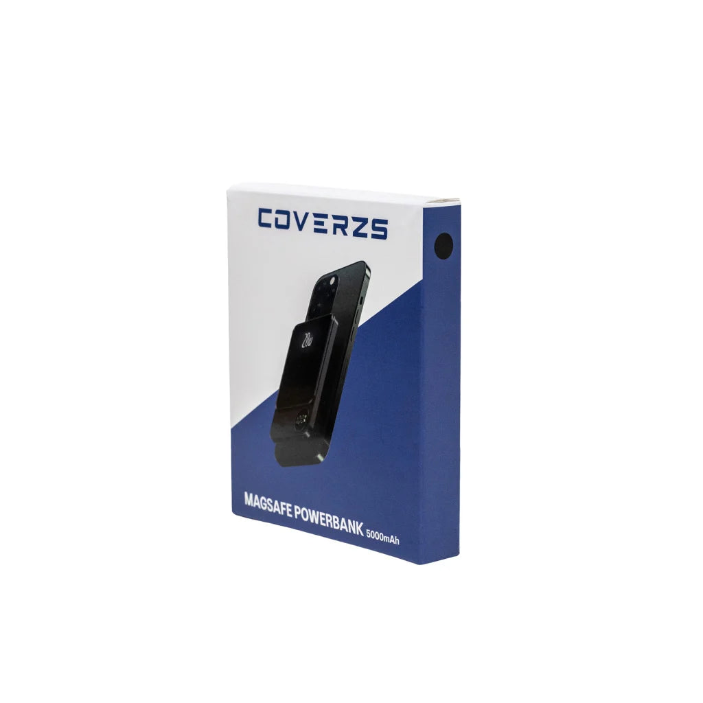 Coverzs Powerbank MagSafe Sólido de 20W, 5,000 mAh (negro)
