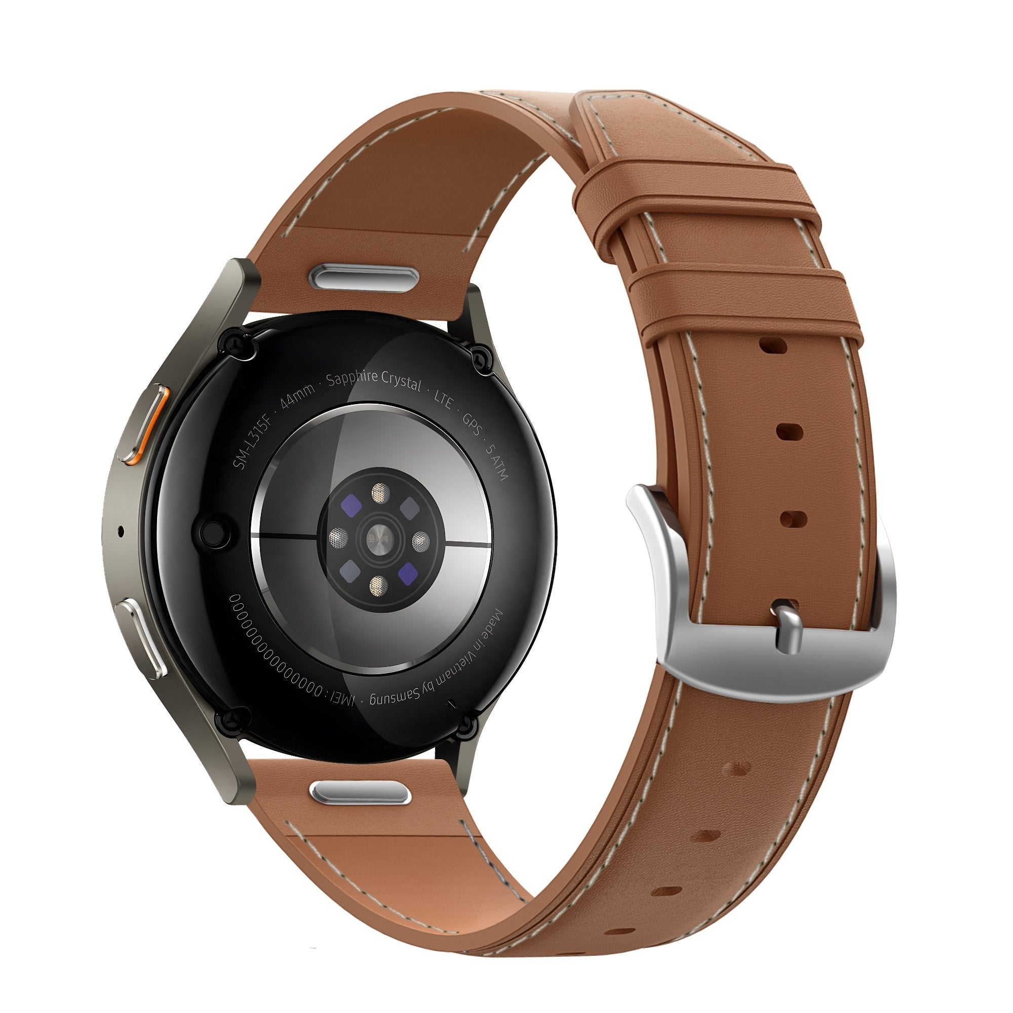 Bandz Samsung Gear S3 Lederarmband 'Easy Fit' (Braun)