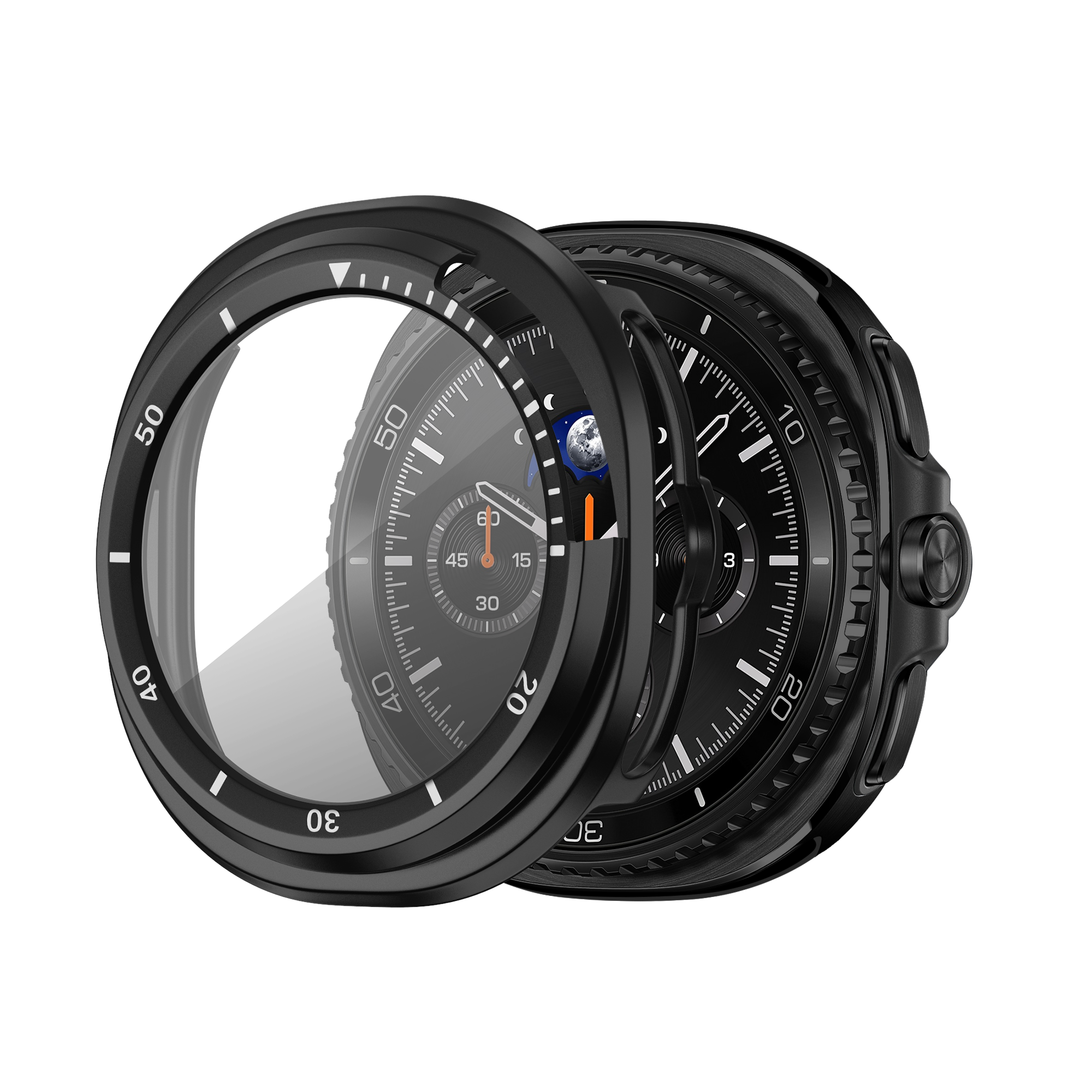 Bandz Funda Bezel con vidrio Samsung Galaxy Watch 8 Classic (negro/blanco)