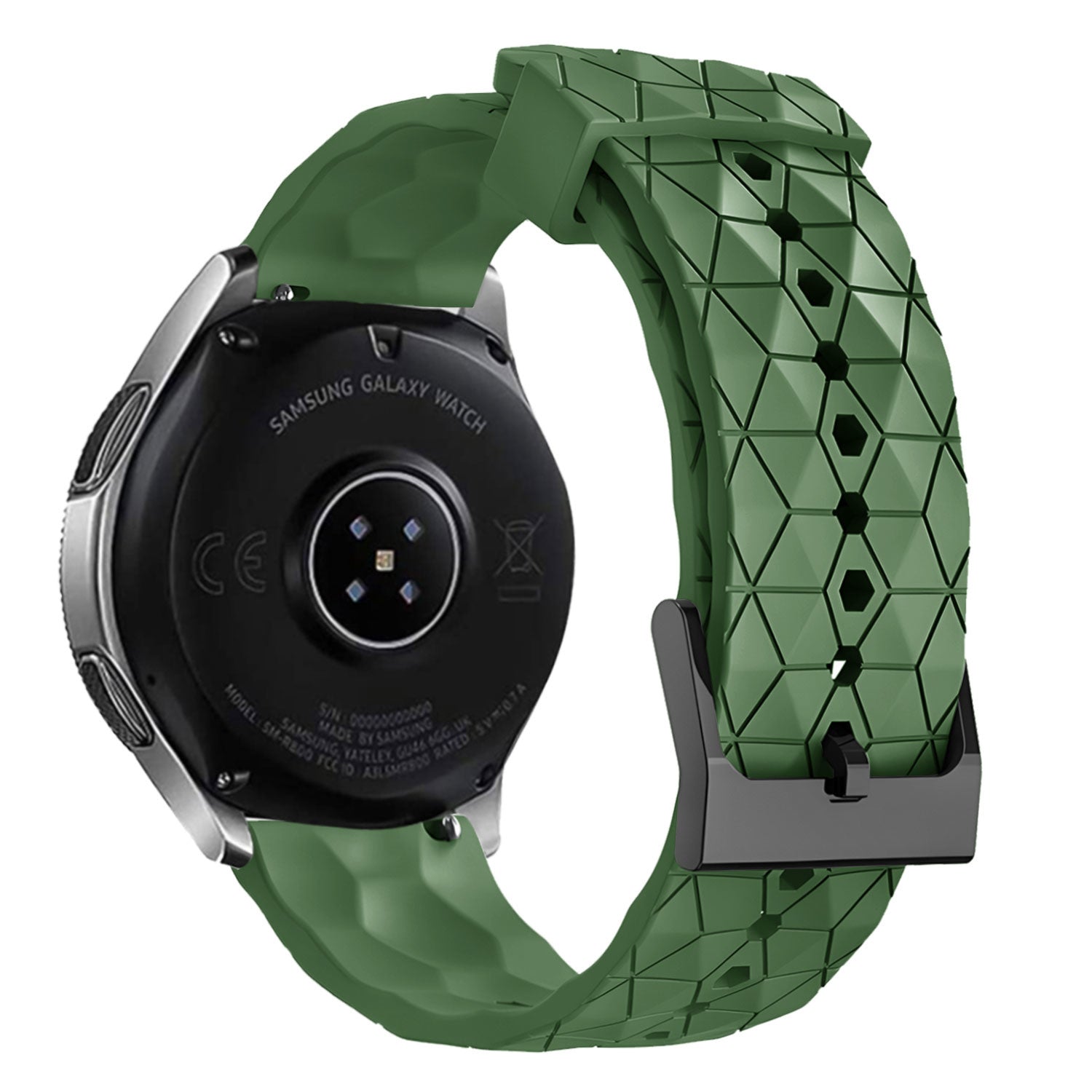 Amazfit Bip U (Pro) Silicone Hexa Strap (Army Green)