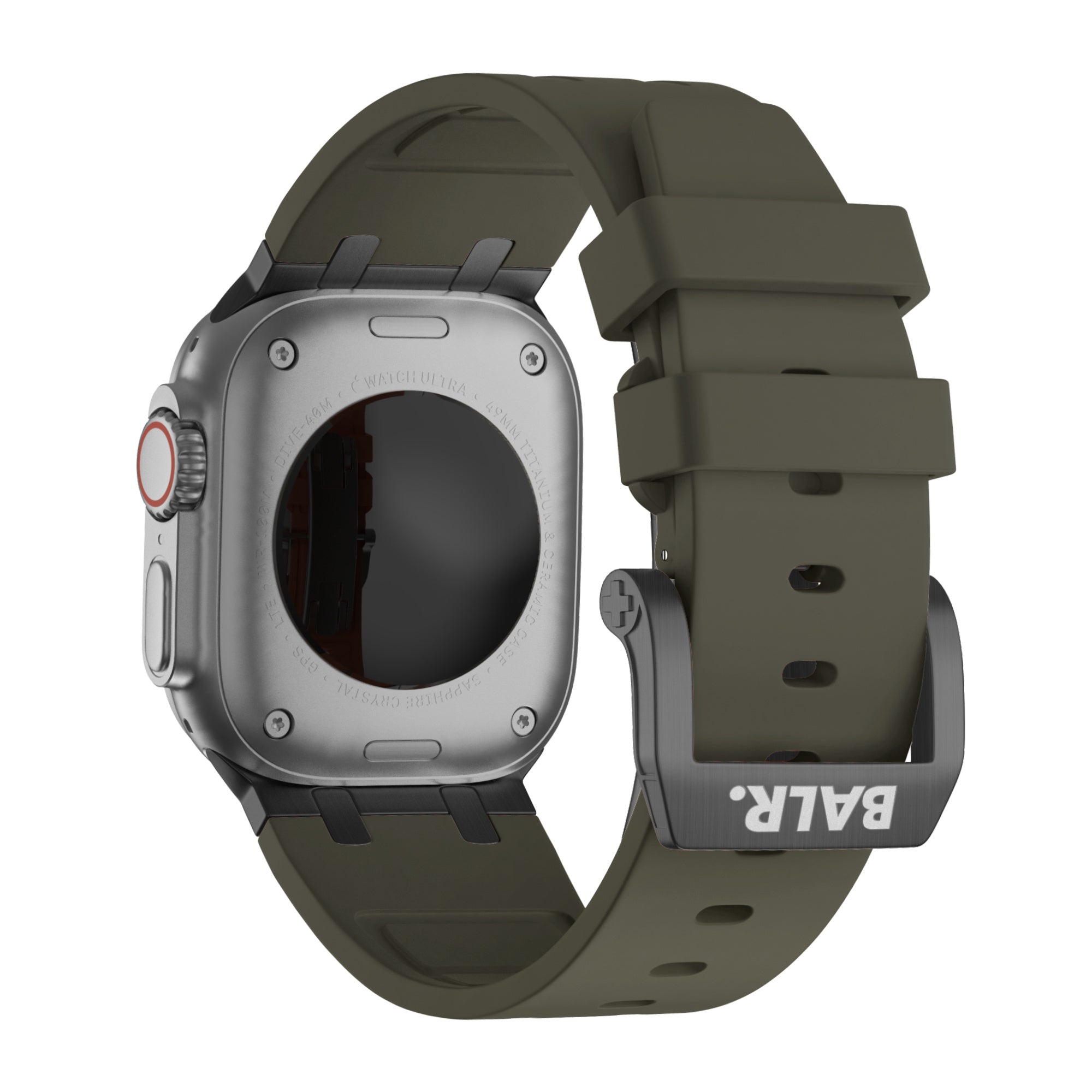 BALR. Apple Watch Ultra Liquid Silicone Strap (Brown/Black)