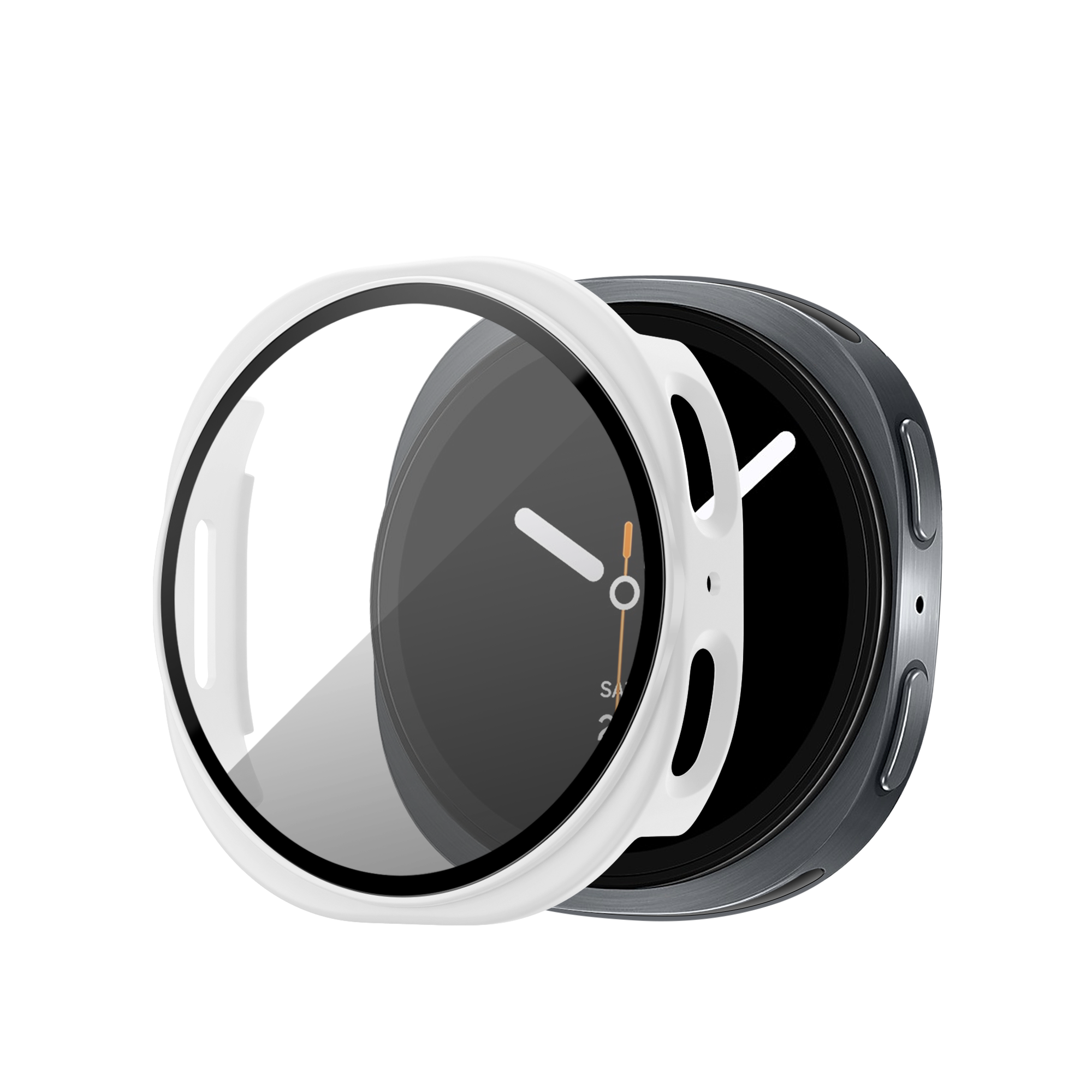 Bandz Funda PC con vidrio Samsung Galaxy Watch 8 - 44mm (blanco)