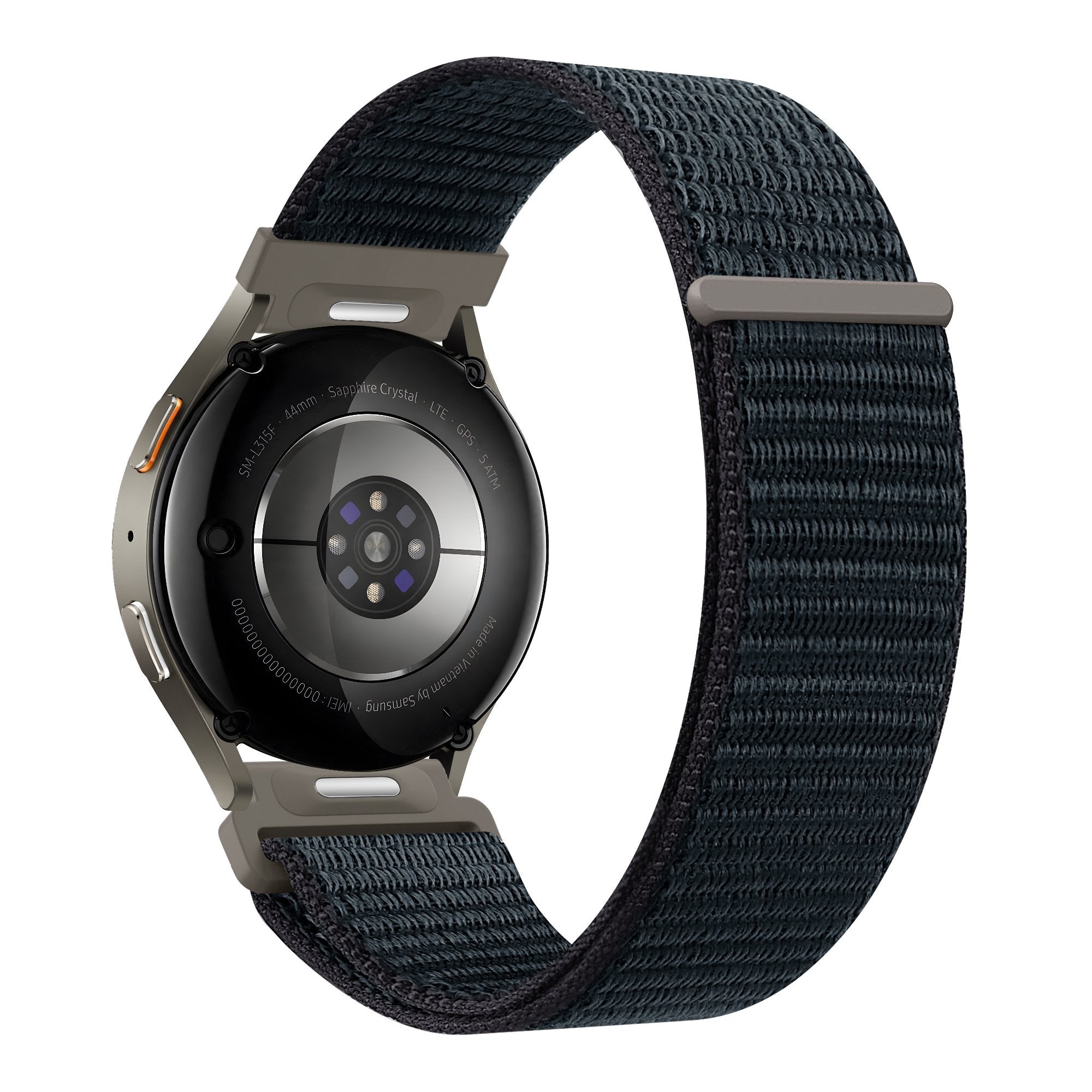 Bandz Samsung Galaxy Watch 6 Classic - 43mm Nylonarmband 'Easy Fit' (Grau/Blau)