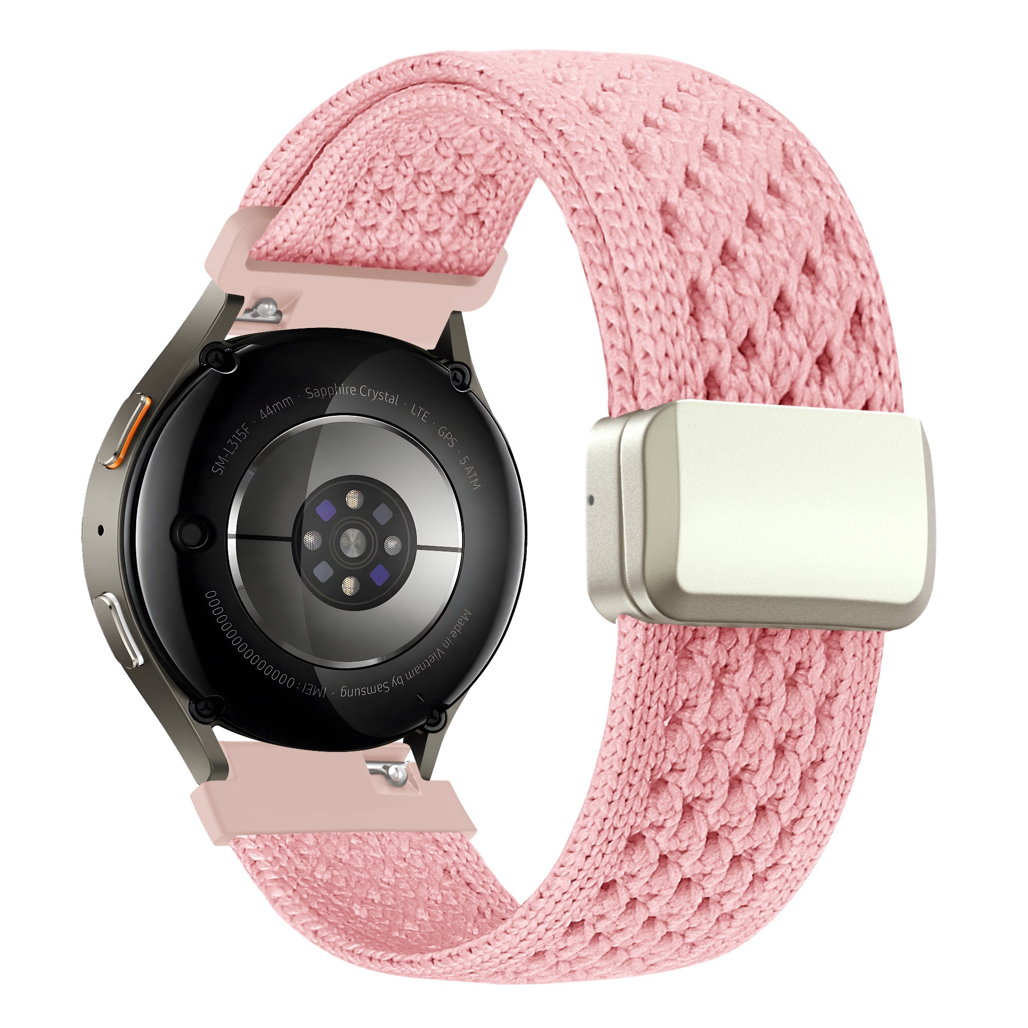 Bandz Samsung Galaxy Watch 7 - 44mm Vintage Nylon Strap (Pink)