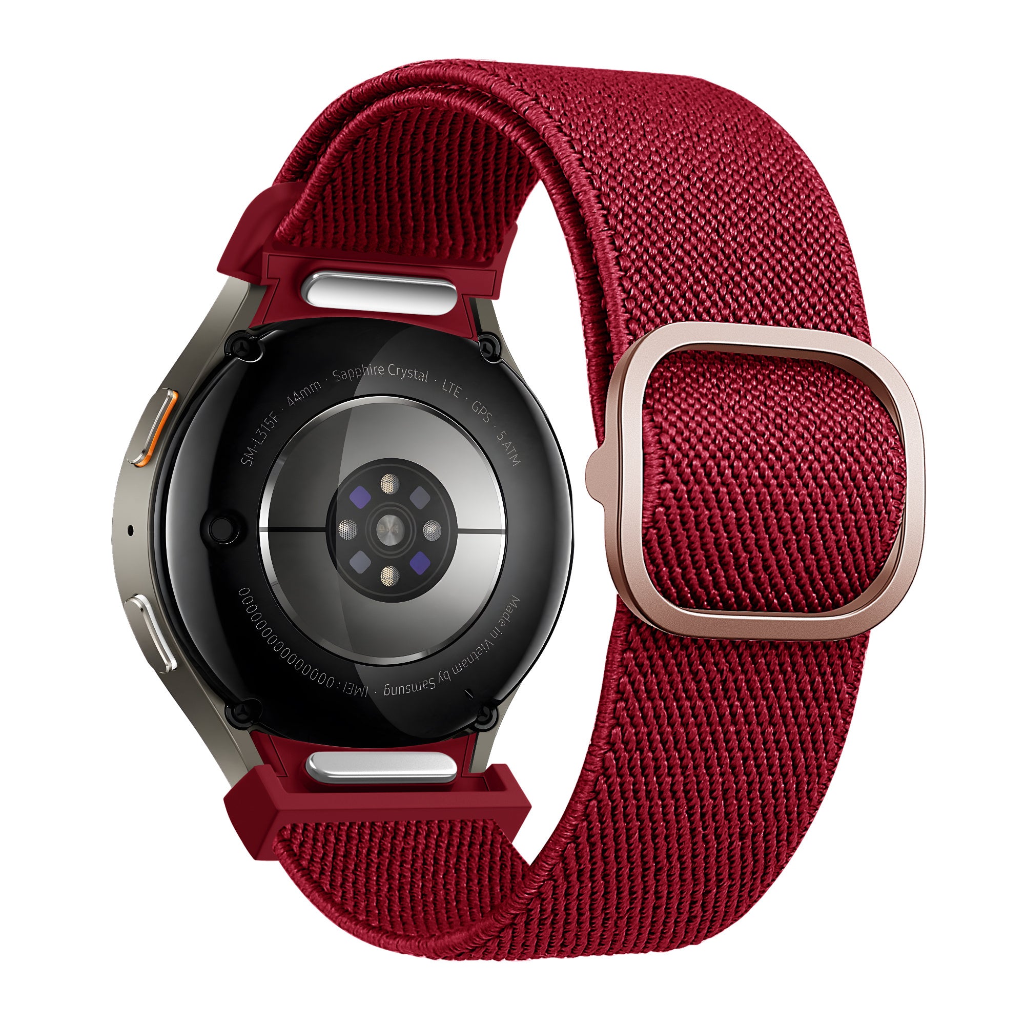Bandz Samsung Galaxy Watch 4 44mm Elastisches Armband 'Easy Fit' (Rot)