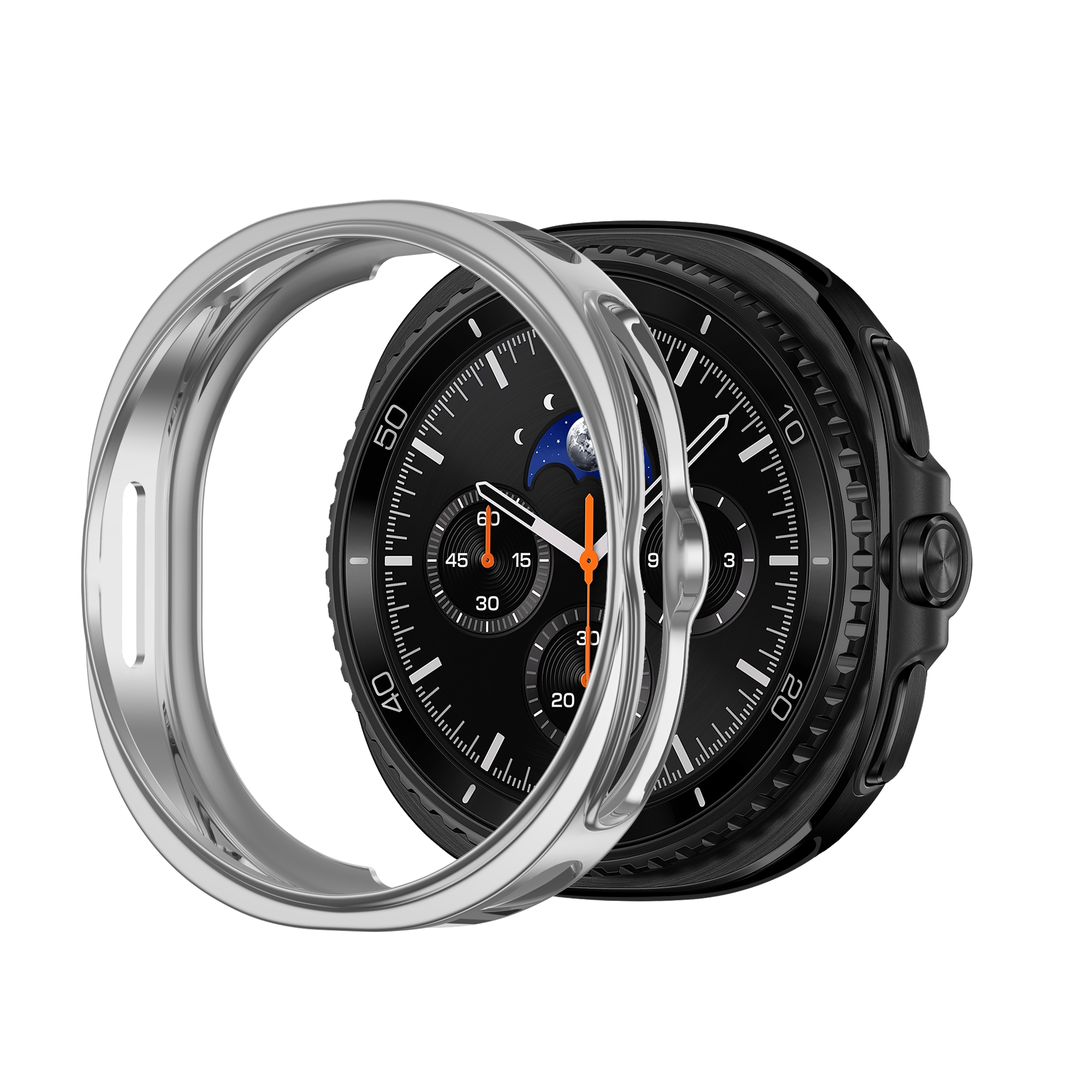 Bandz Funda TPU Samsung Galaxy Watch 8 Classic (plateado)