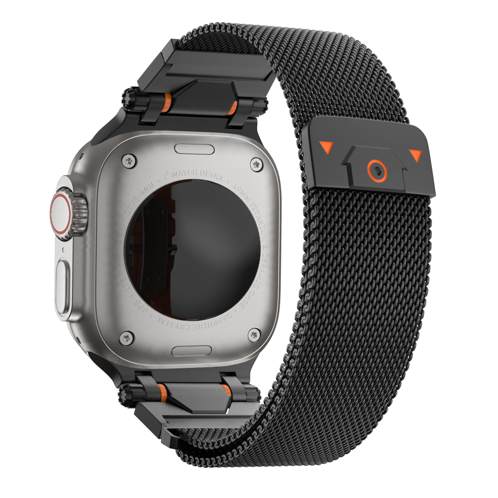 Bandz Apple Watch Rugged Milanese Loop Strap (Black)