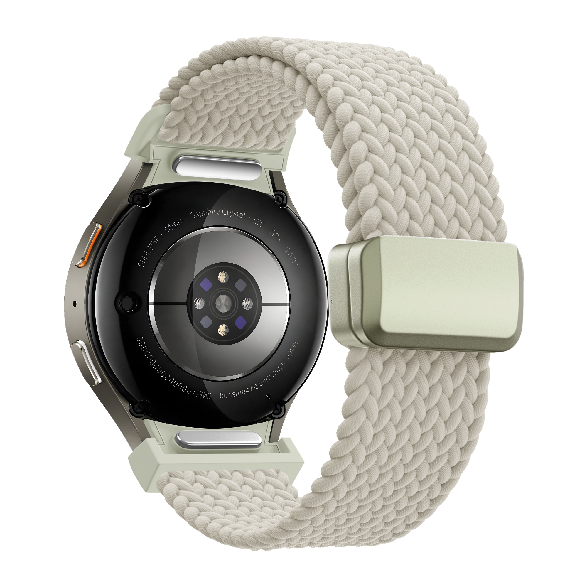 Bandz Samsung Galaxy Watch 6 - 44mm Geflochtenes Armband 'Easy Fit' (Polarstern)