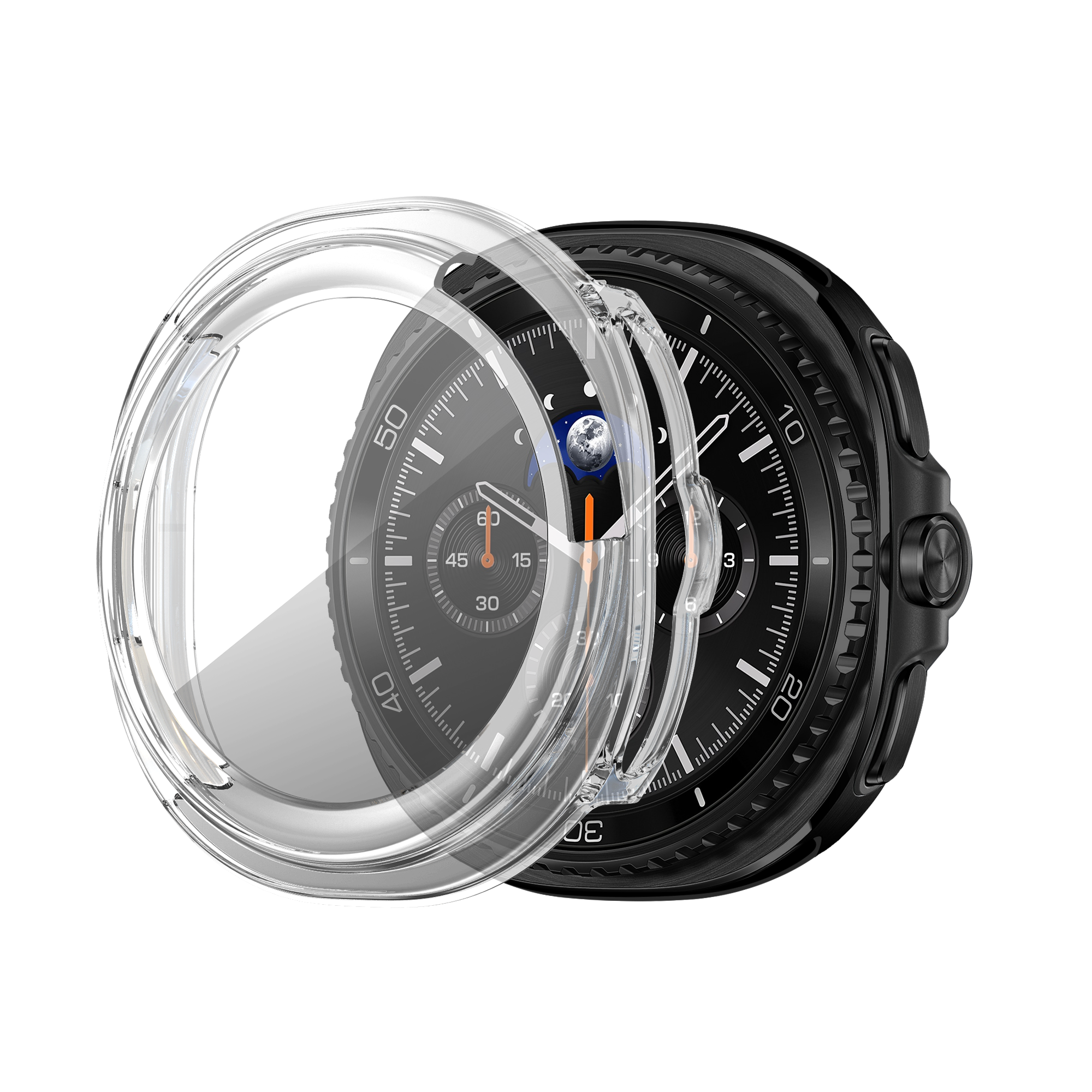 Bandz Funda PC con vidrio Samsung Galaxy Watch 8 Classic (transparente)