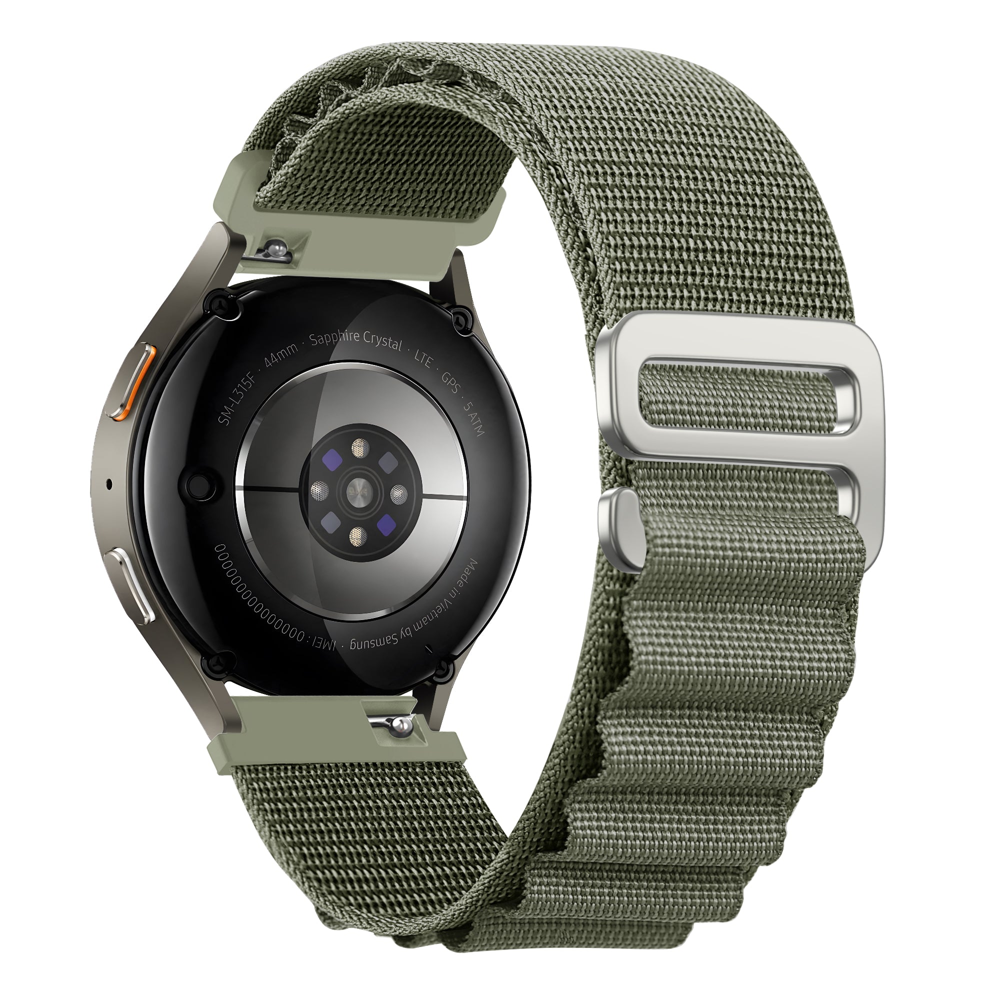 Bandz Samsung Galaxy Watch 46mm Alpine Nylonarmband (Olive)