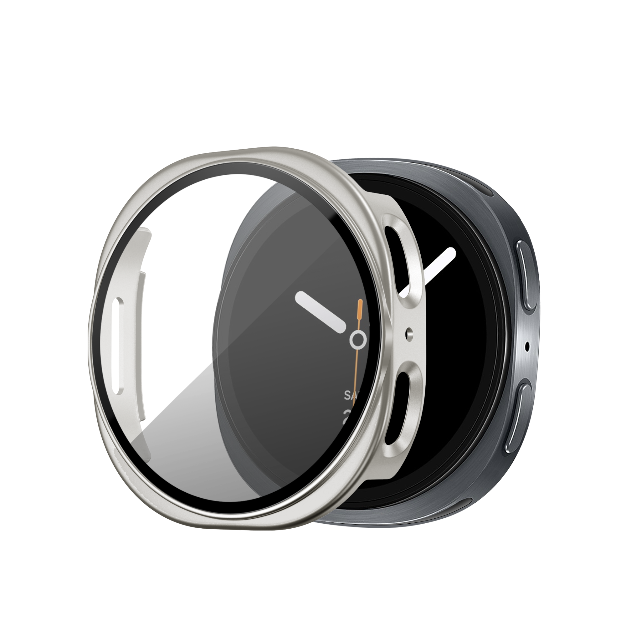 Bandz Funda PC con vidrio Samsung Galaxy Watch 8 - 40mm (blanco estrella)
