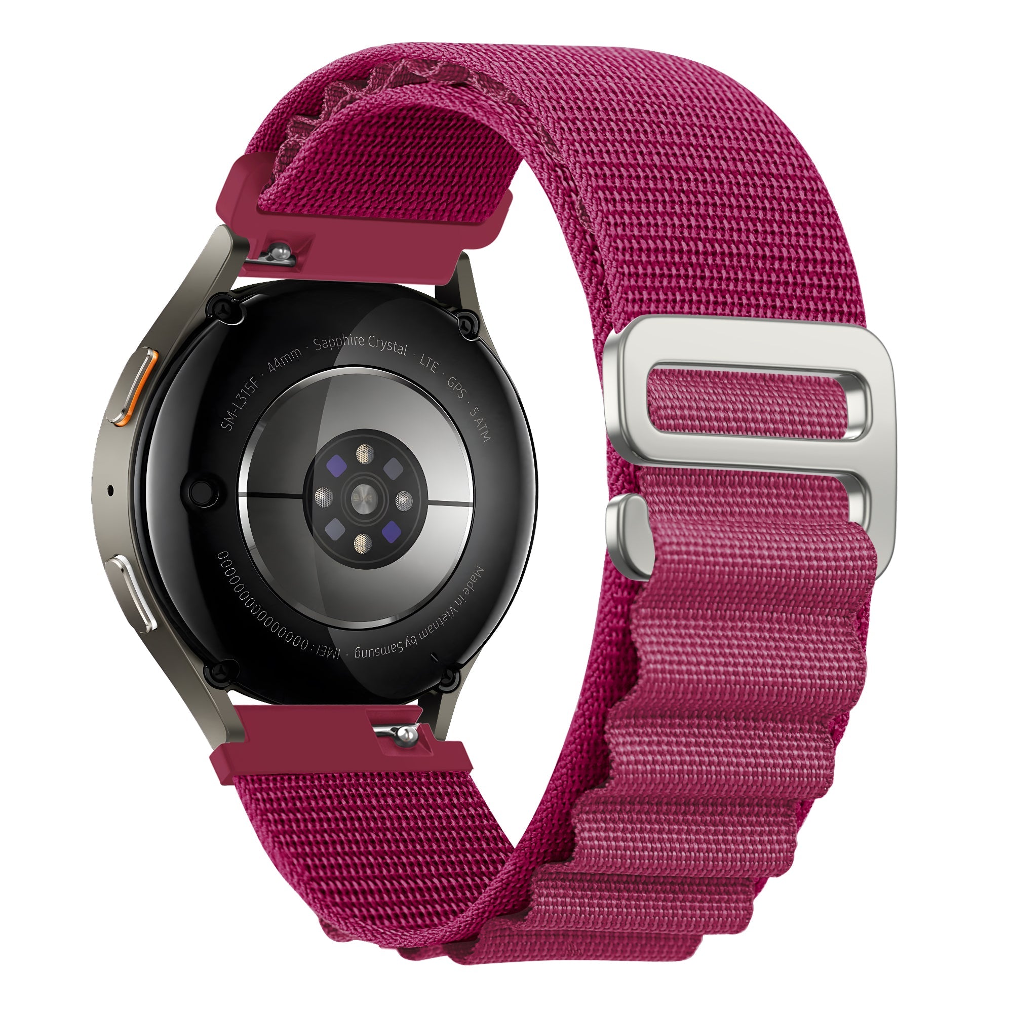 Bandz Withings Steel HR - 40mm Alpine Nylon Strap (Rose-Red)