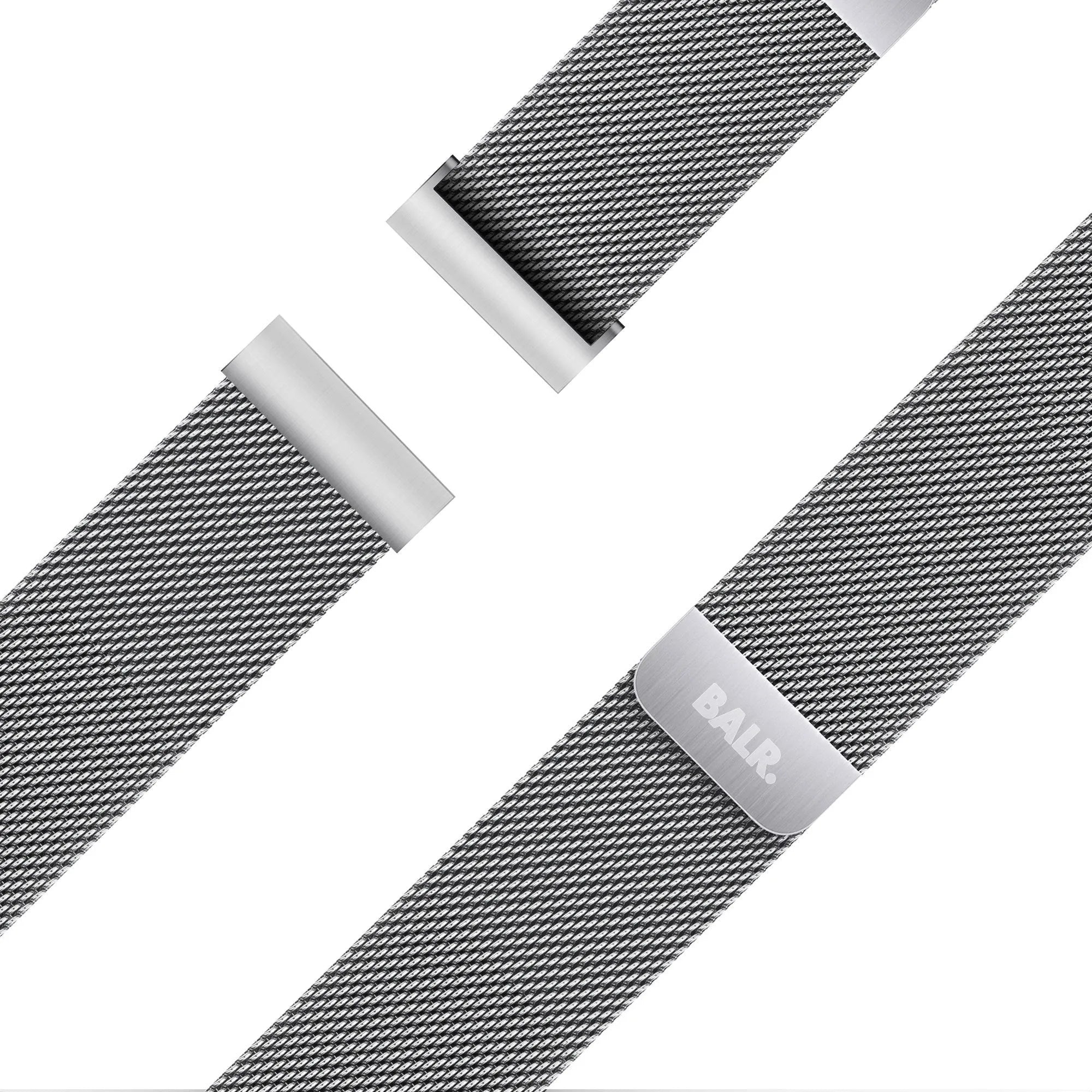 BALR Polar Unite Milanese Strap (Silver)