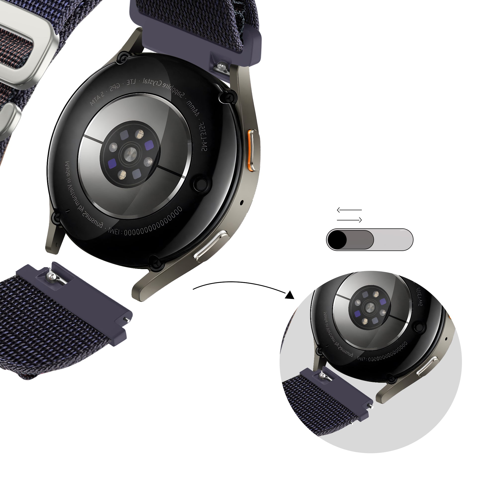 Bandz Xiaomi Watch S3 Alpine Nylon Strap (Indigo)