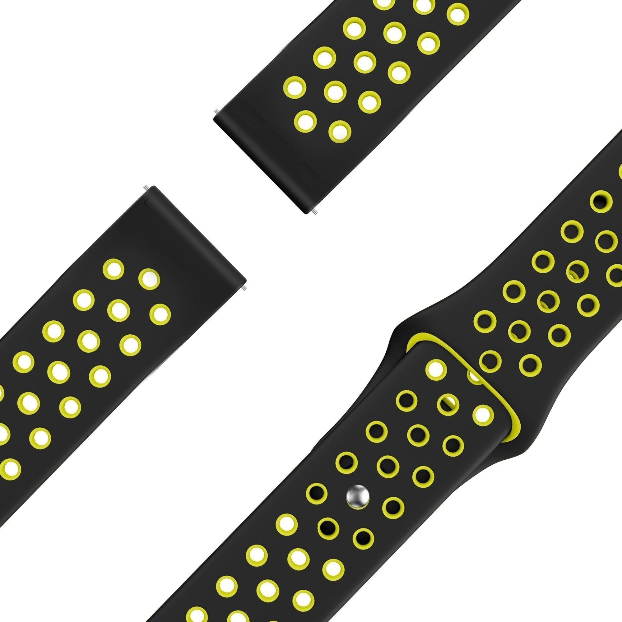 Bandz Suunto Run Sport Strap 'Deluxe' (Black/Yellow)
