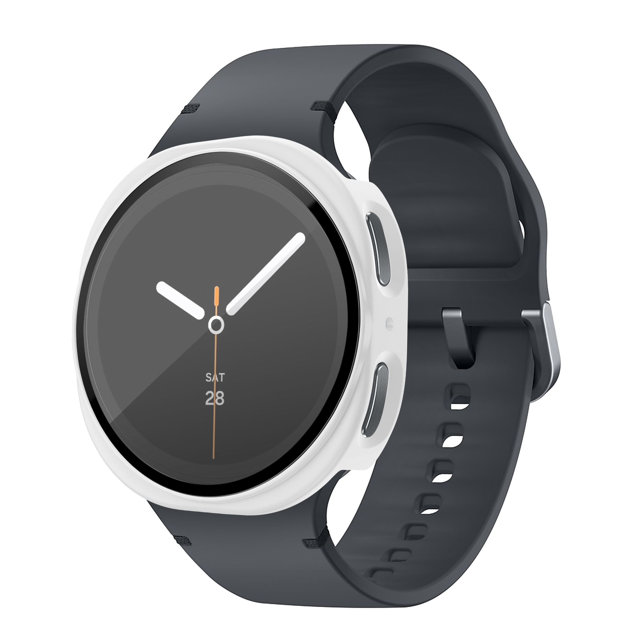 Bandz Funda PC con vidrio Samsung Galaxy Watch 8 - 44mm (blanco)
