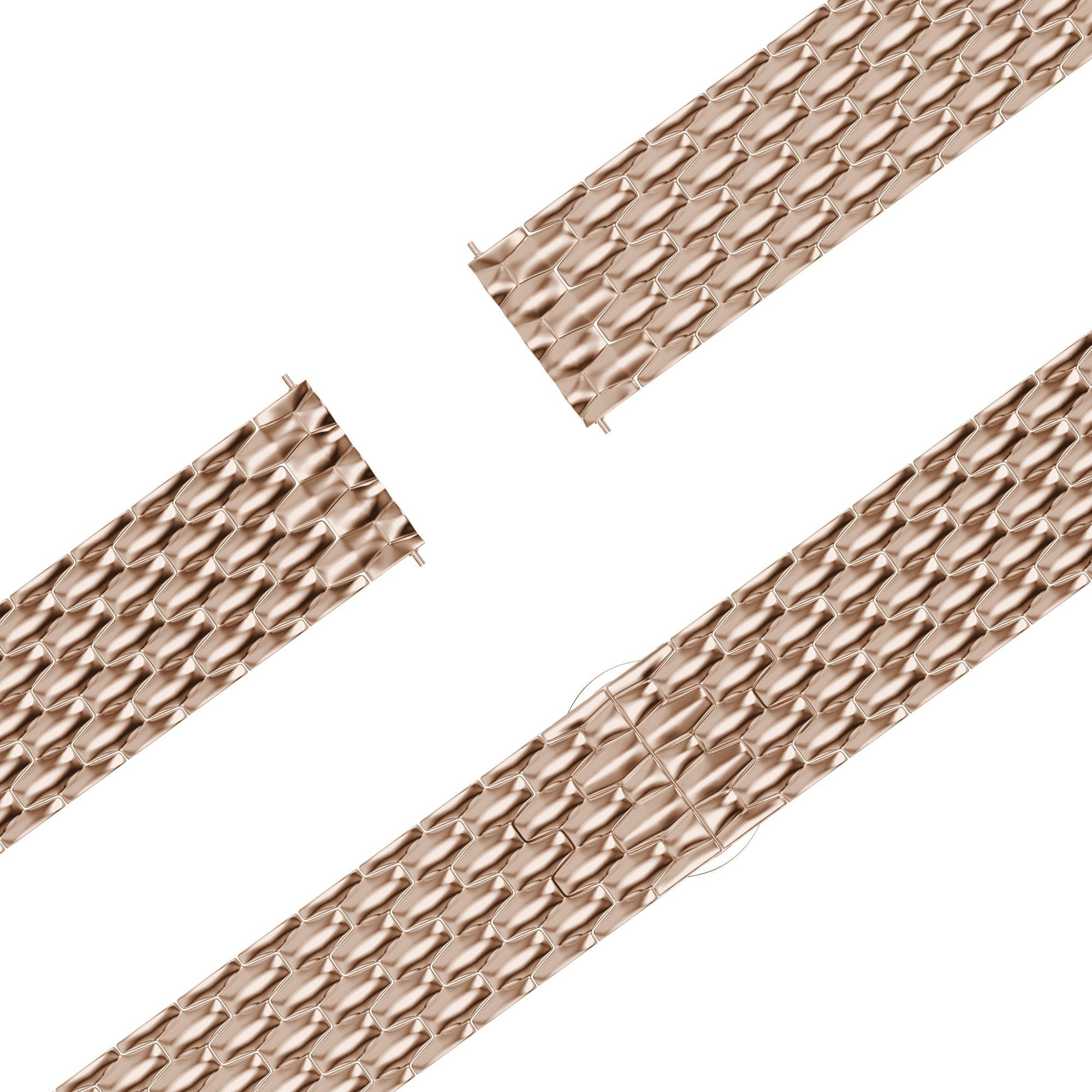 Bandz Correa acero 'Dragon' Coros Apex 42mm (rosado/dorado)