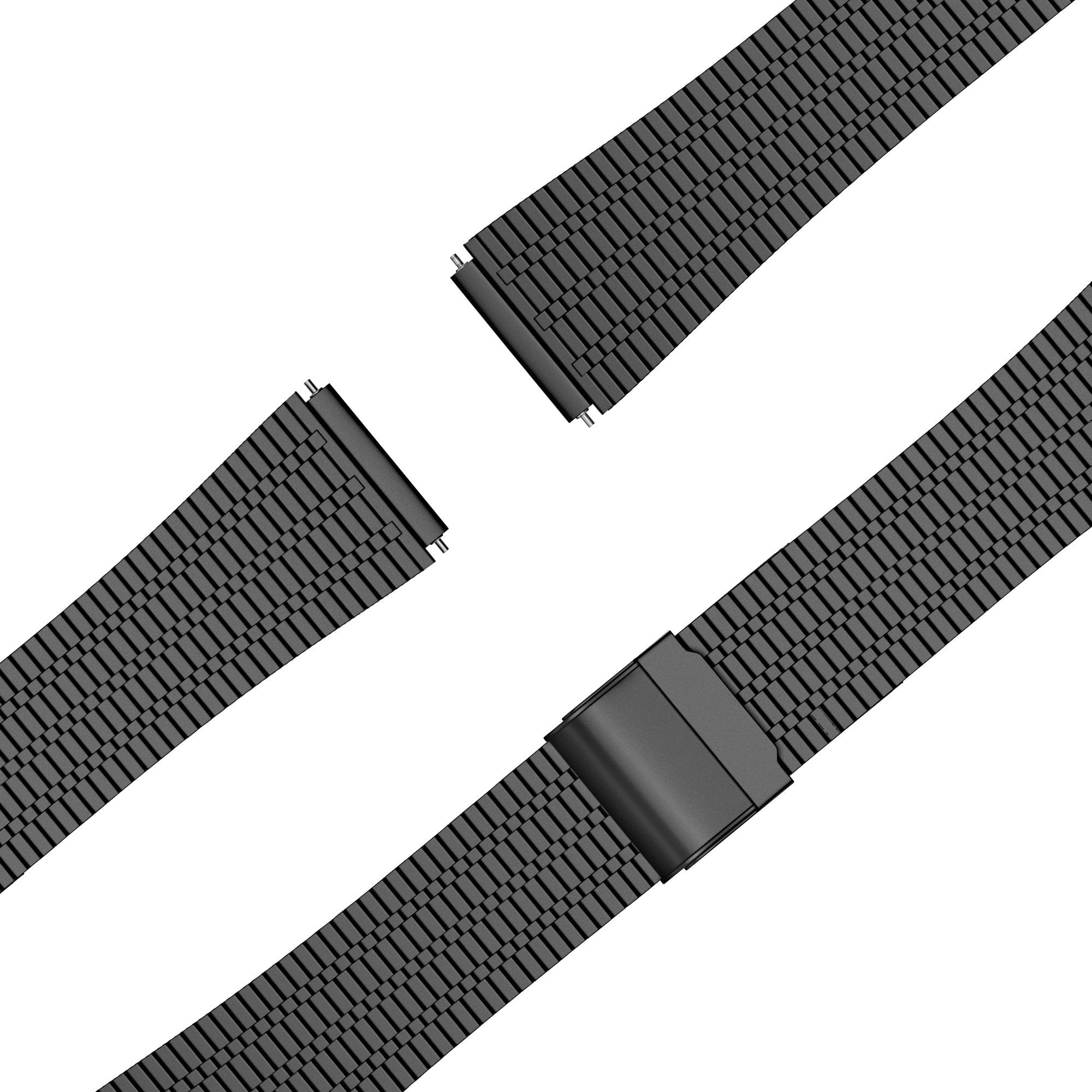 Bandz Garmin Forerunner 165 Verstellbares Stahlarmband (Schwarz)