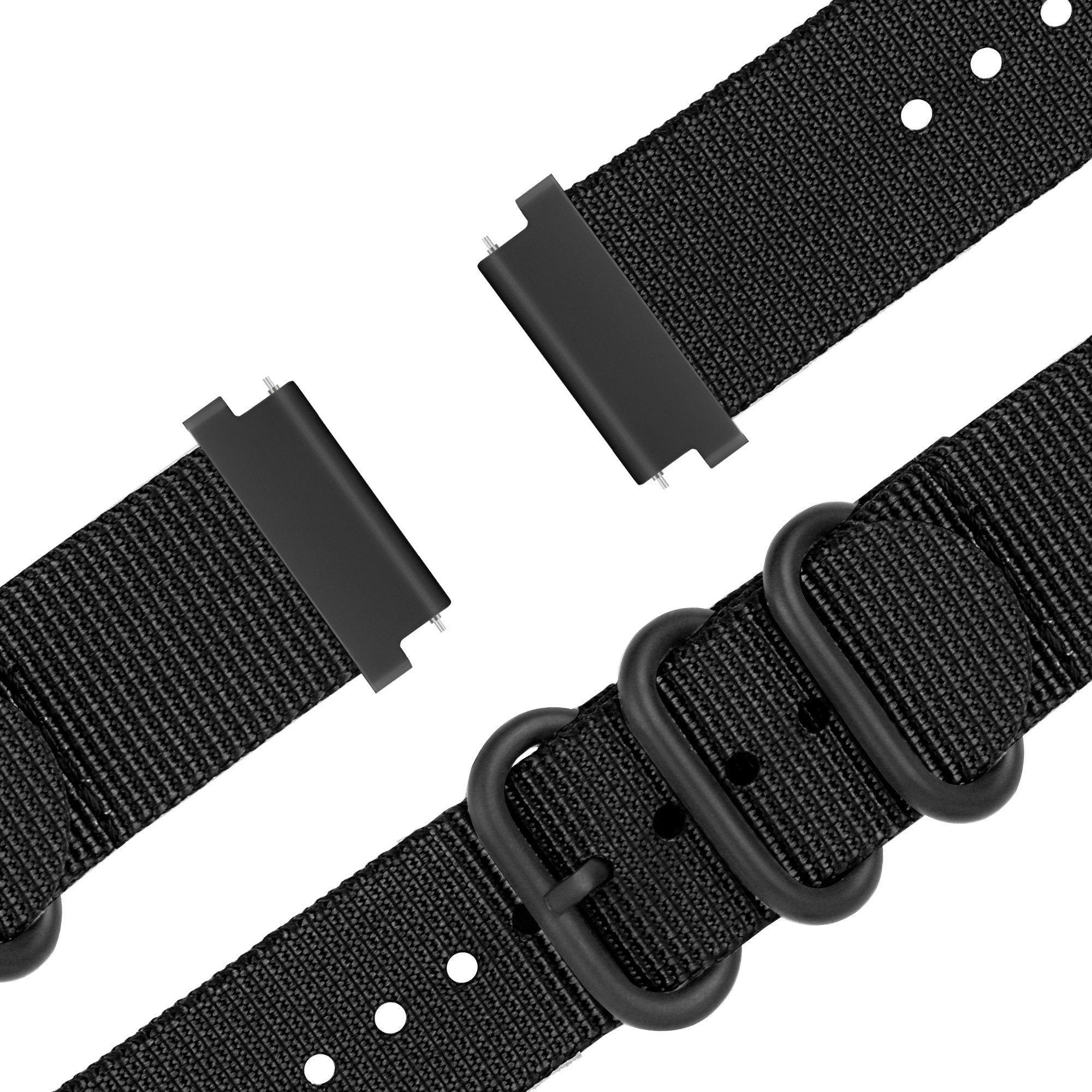 Bandz Garmin Vivoactive 6 Nylonarmband mit Dornschließe (Schwarz)