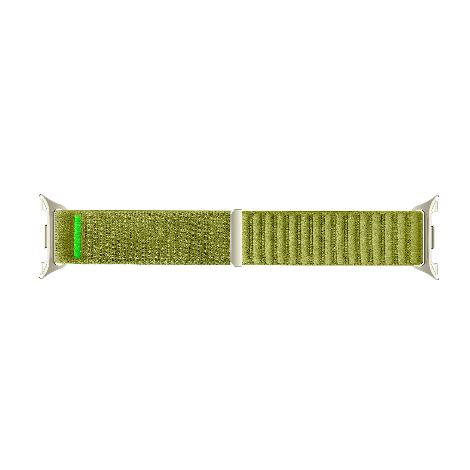 Samsung Galaxy Watch 8 - 40mm wave nylon bandje (veld groen)