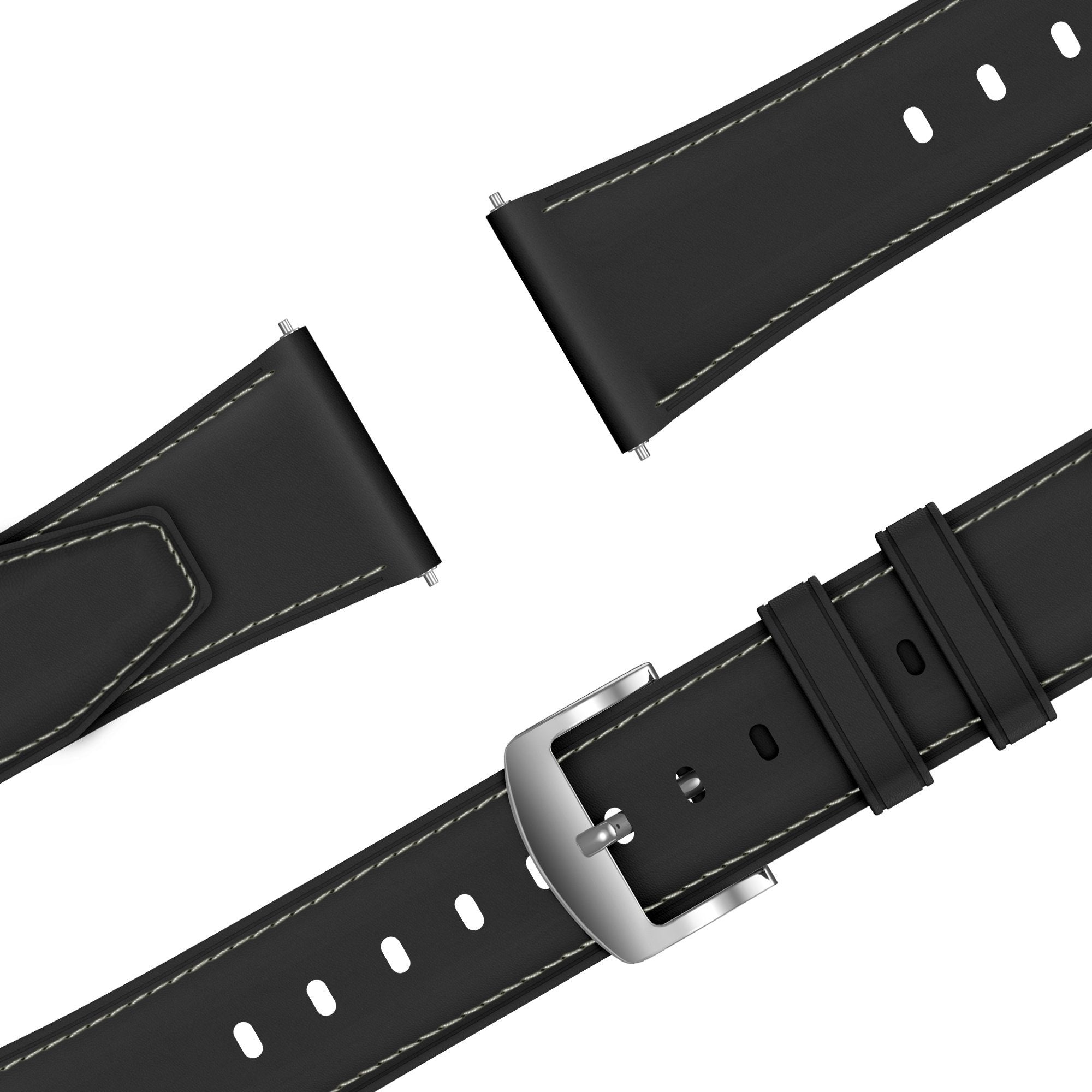 Bandz Correa cuero 'Easy Fit' Fossil Gen 5e - 44mm (negro)