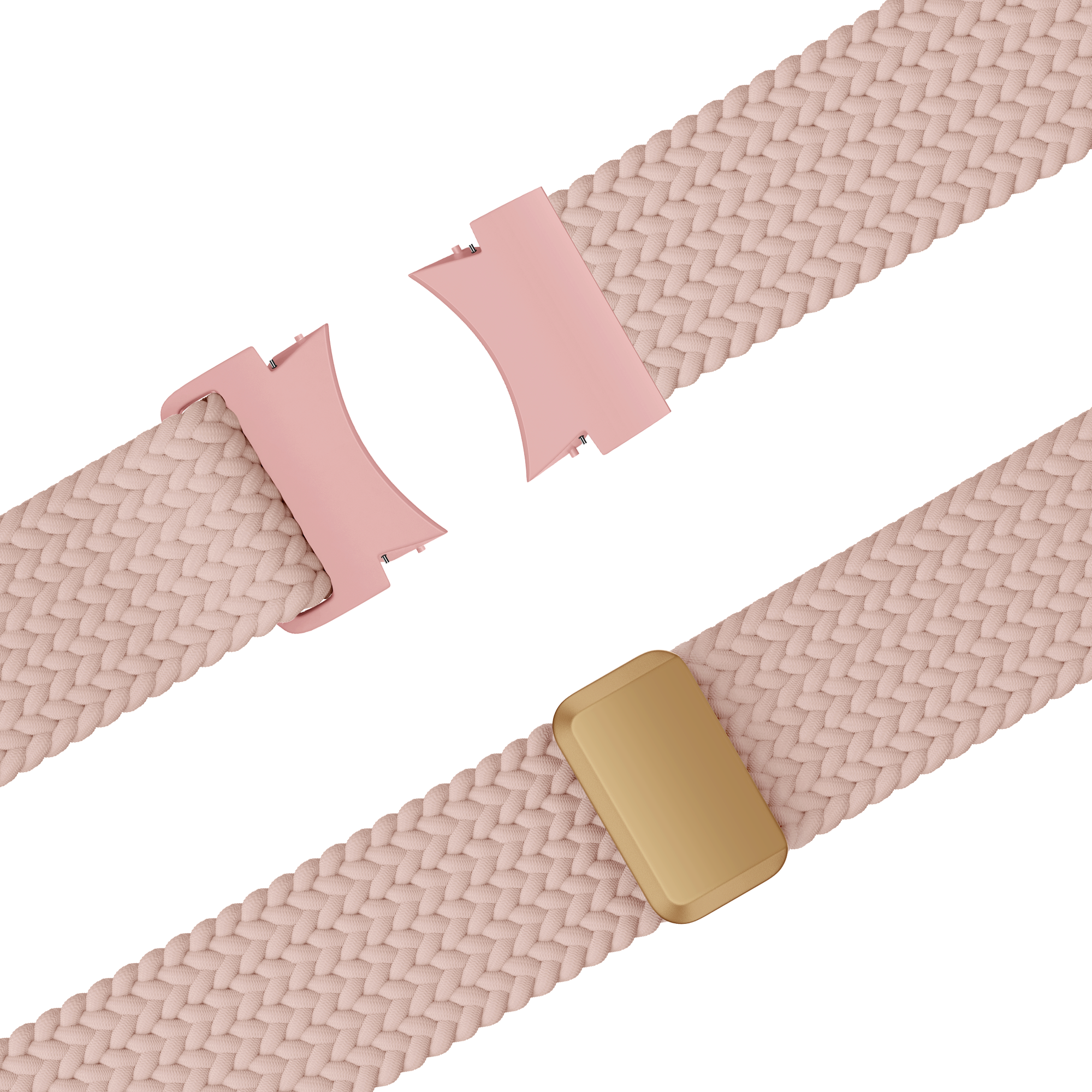 Bandz Samsung Galaxy Watch 6 Classic - 43mm Braided Strap 'Easy Fit' (Pink)