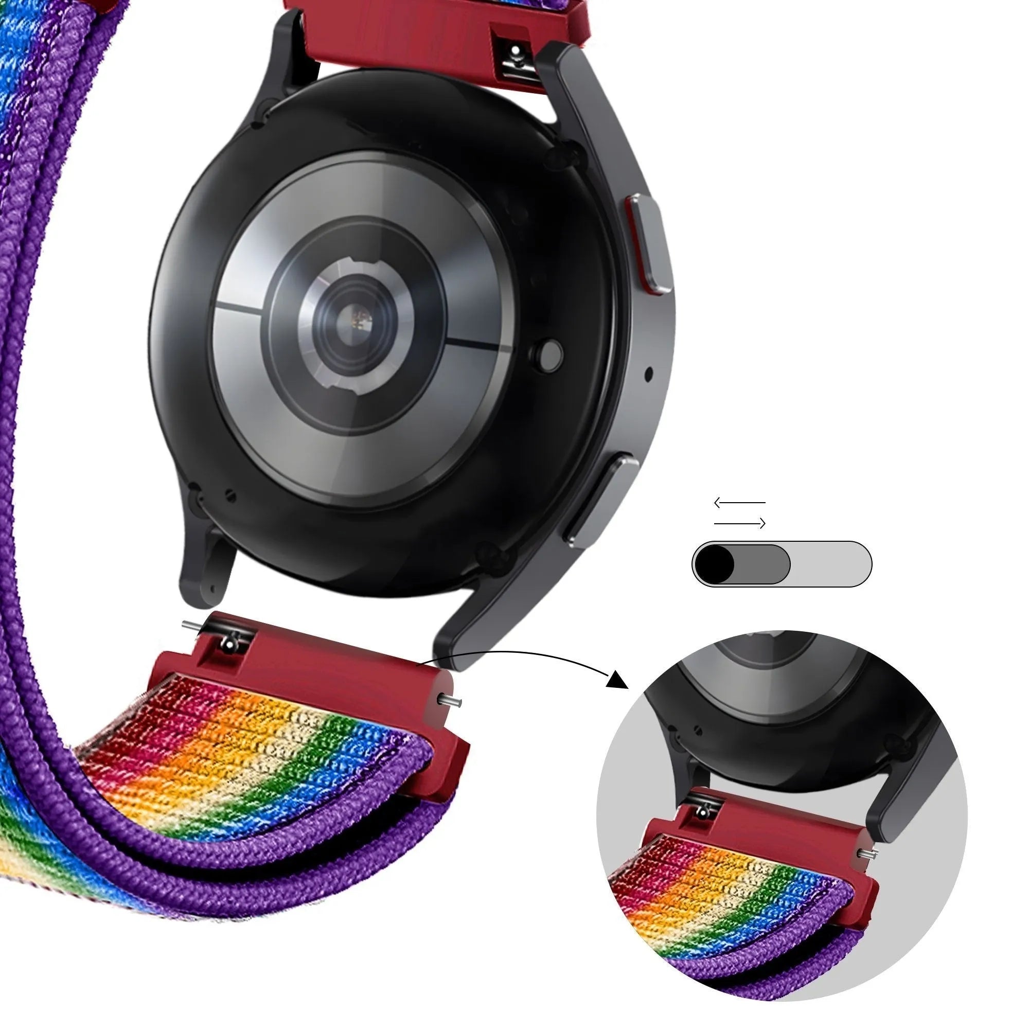 Bandz Coros Pace 2 Nylon Loop Strap (Rainbow)