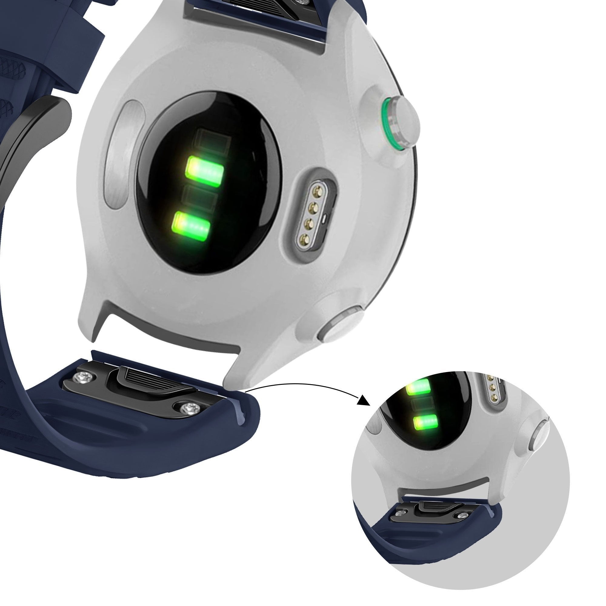 Bandz Garmin Forerunner 945 Silikonarmband mit Schnalle (Dunkel Blau)