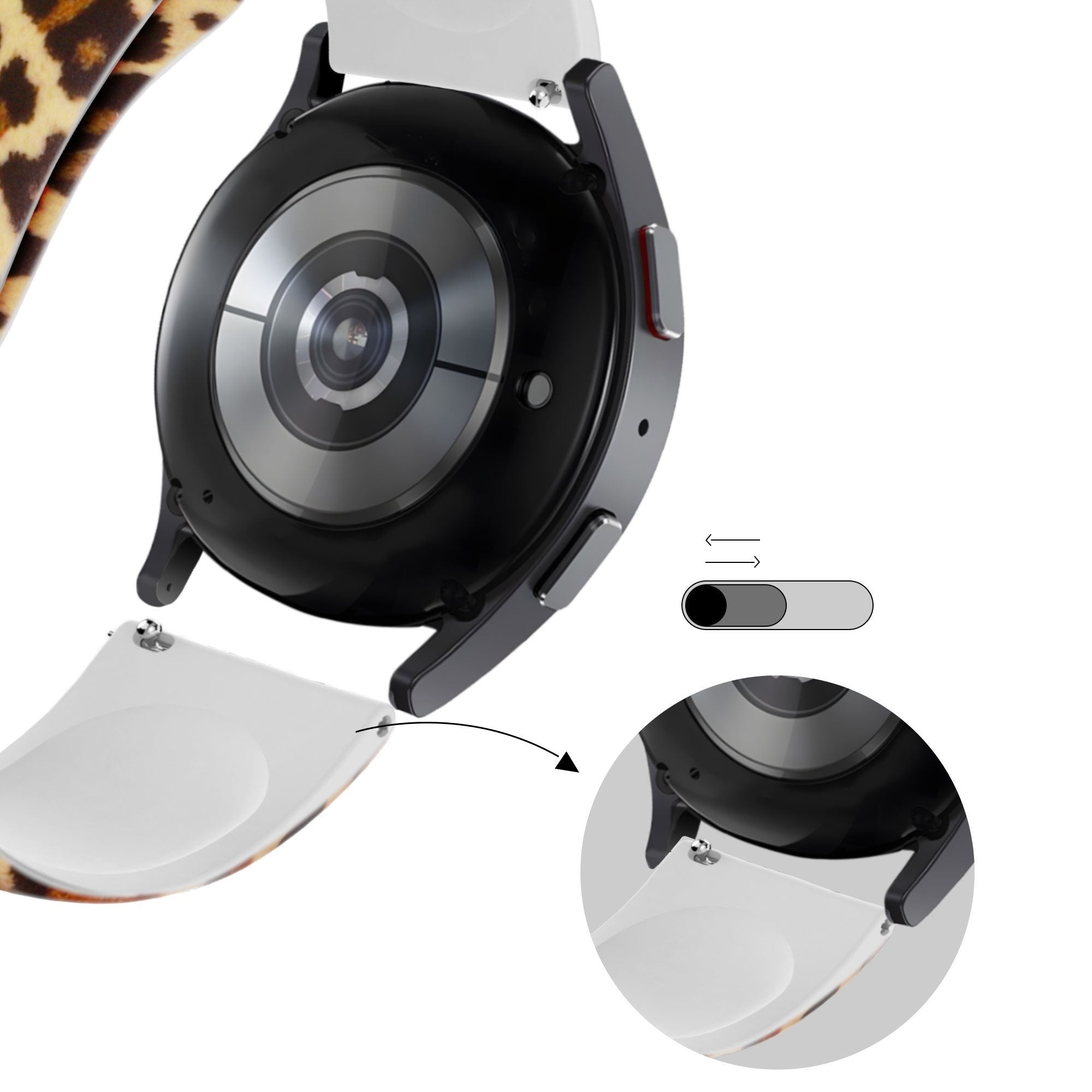 Bandz Correa silicona 'leopardo' Coros Apex 42mm