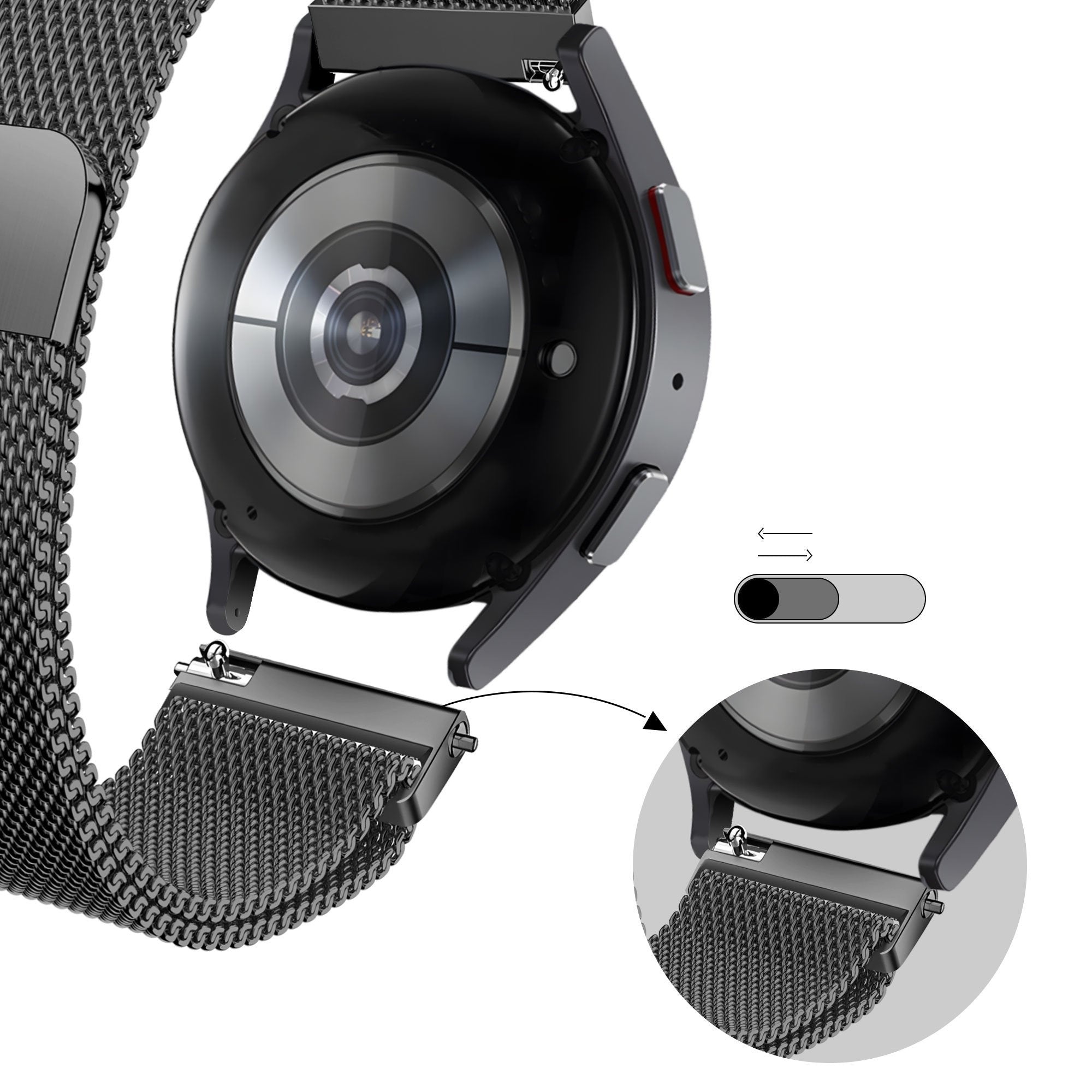 Bandz Correa loop milanesa OnePlus Watch 3 (negro)