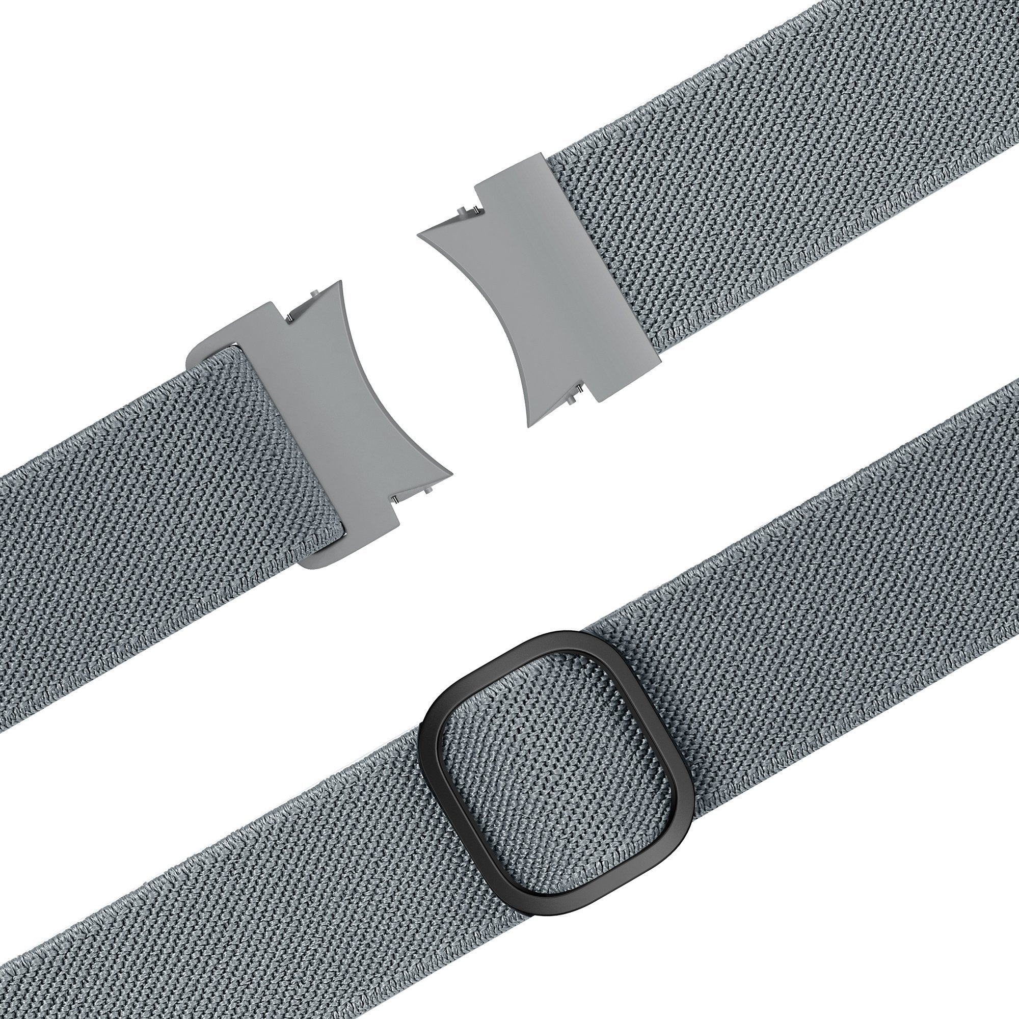 Bandz Samsung Galaxy Watch 4 Classic 46mm Elastisches Armband 'Easy Fit' (Grau/Blau)