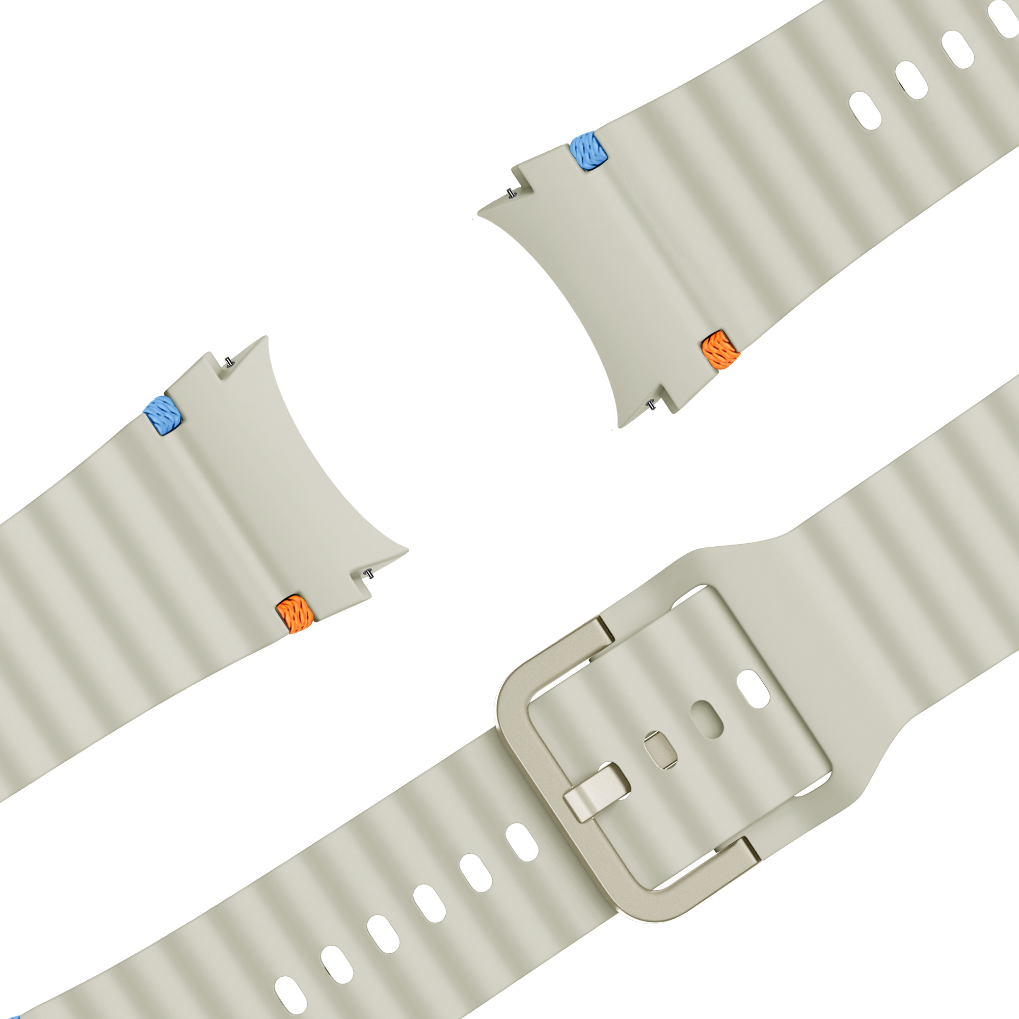 Bandz Samsung Galaxy Watch 4 40mm Wave Strap 'Easy Fit' (Starlight)