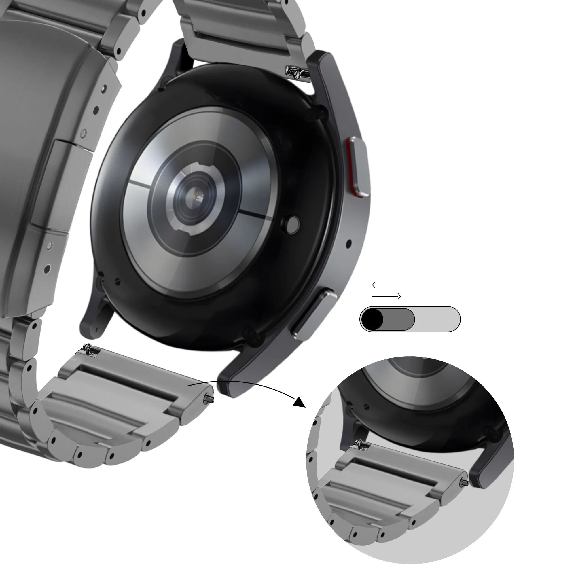 Bandz Honor Watch GS 4 Titanium Strap 'Classic' (Graphite)