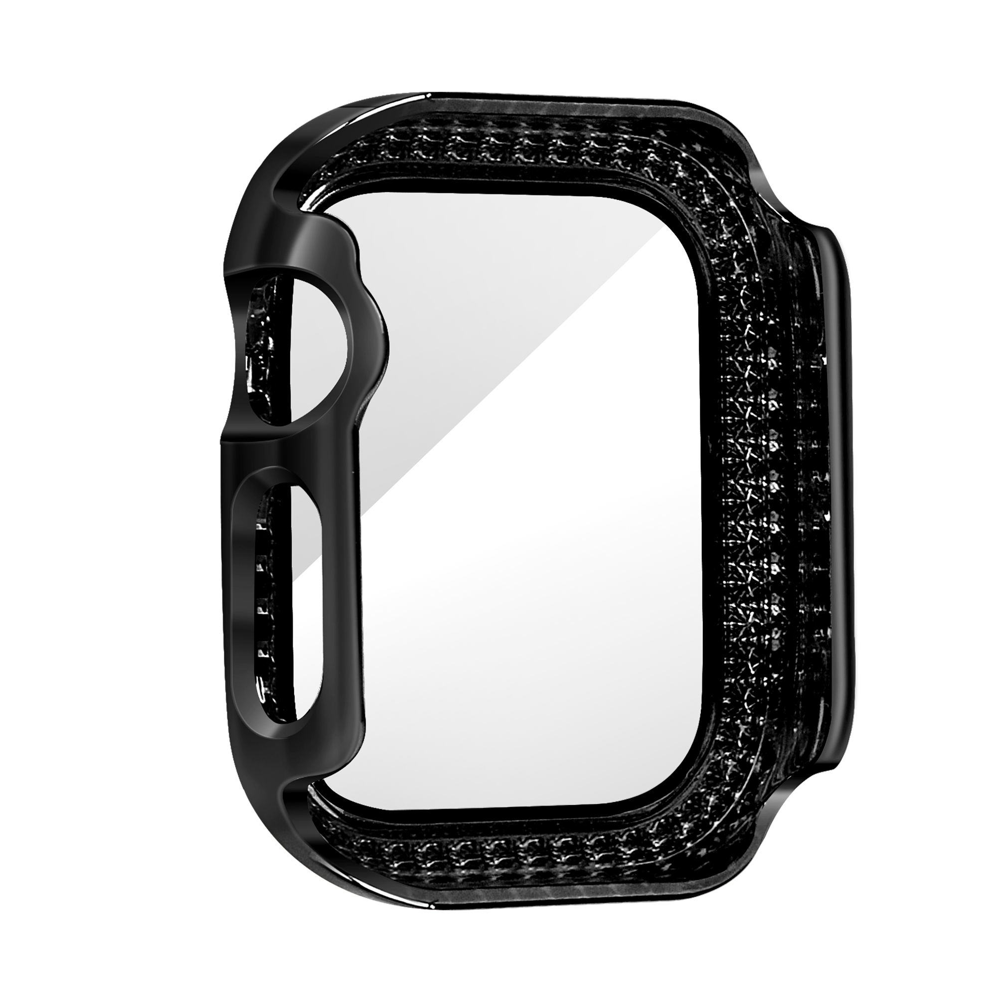 Bandz Funda diamante con vidrio Apple Watch 10 - 42mm (negro)