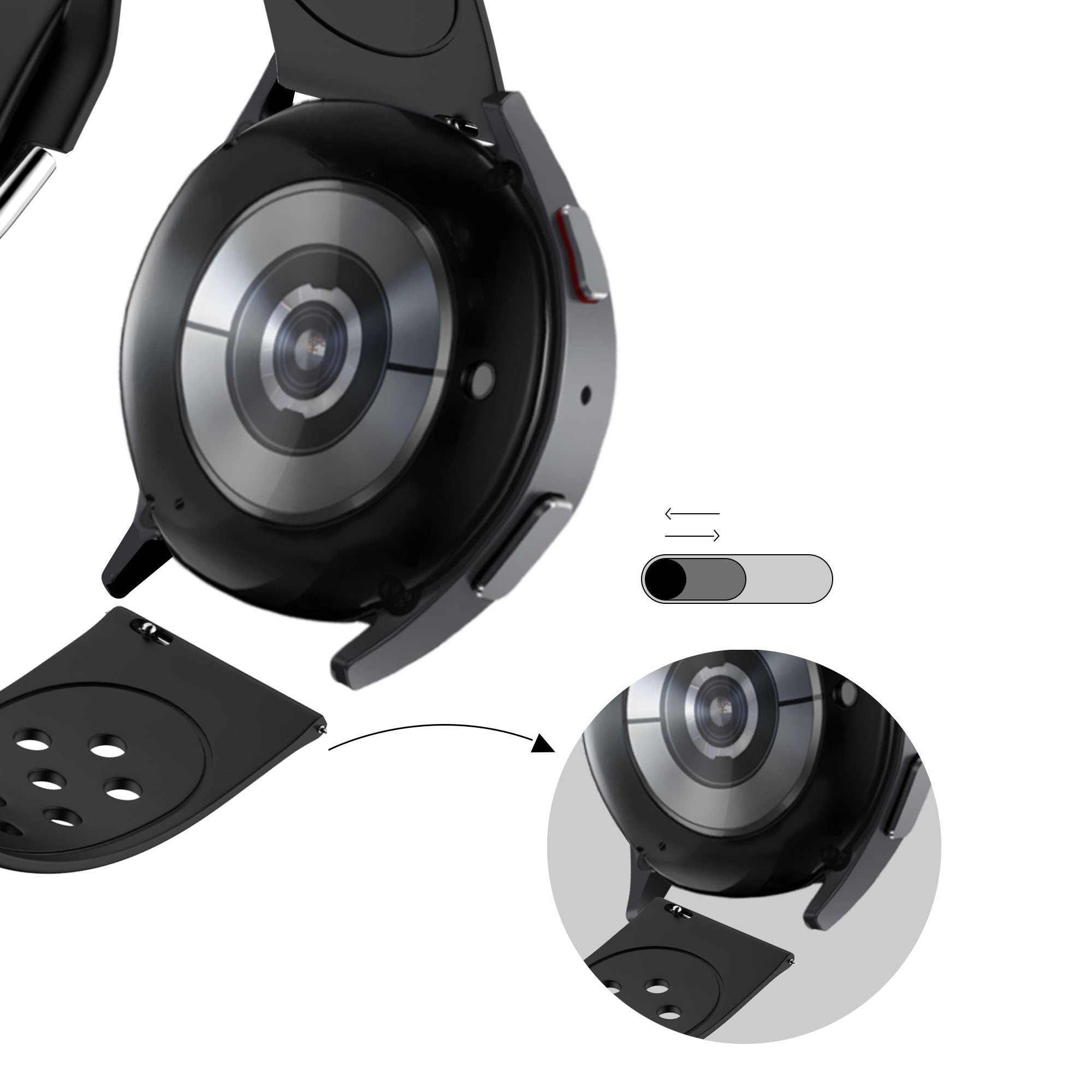 Bandz Amazfit Bip 6 Sport Strap 'Air' (Black)