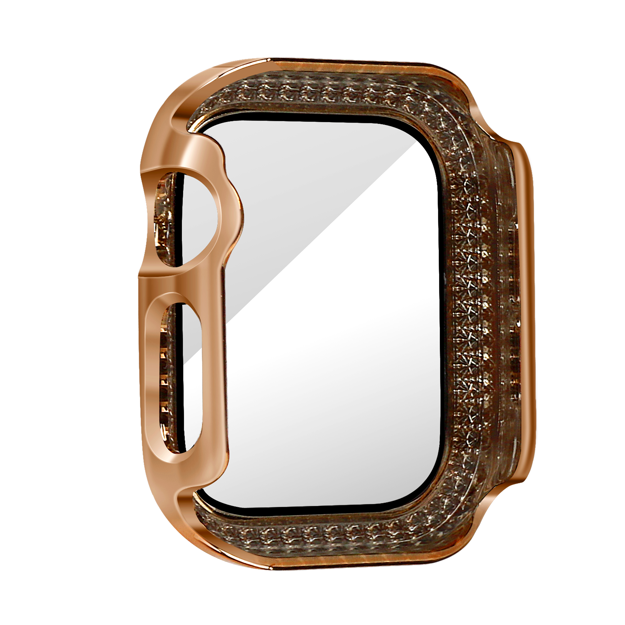 Bandz Apple Watch 11 - 42mm Diamond Case with Glass (Rose Gold)