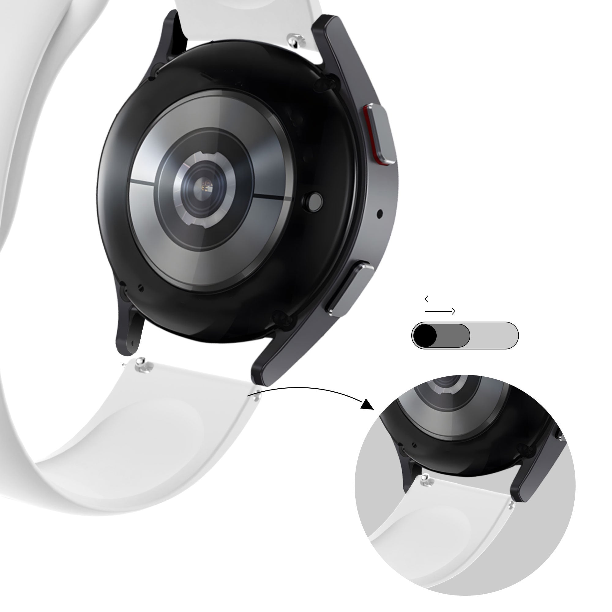 Bandz Coros Pace 2 Sport Strap 'Deluxe' (White)