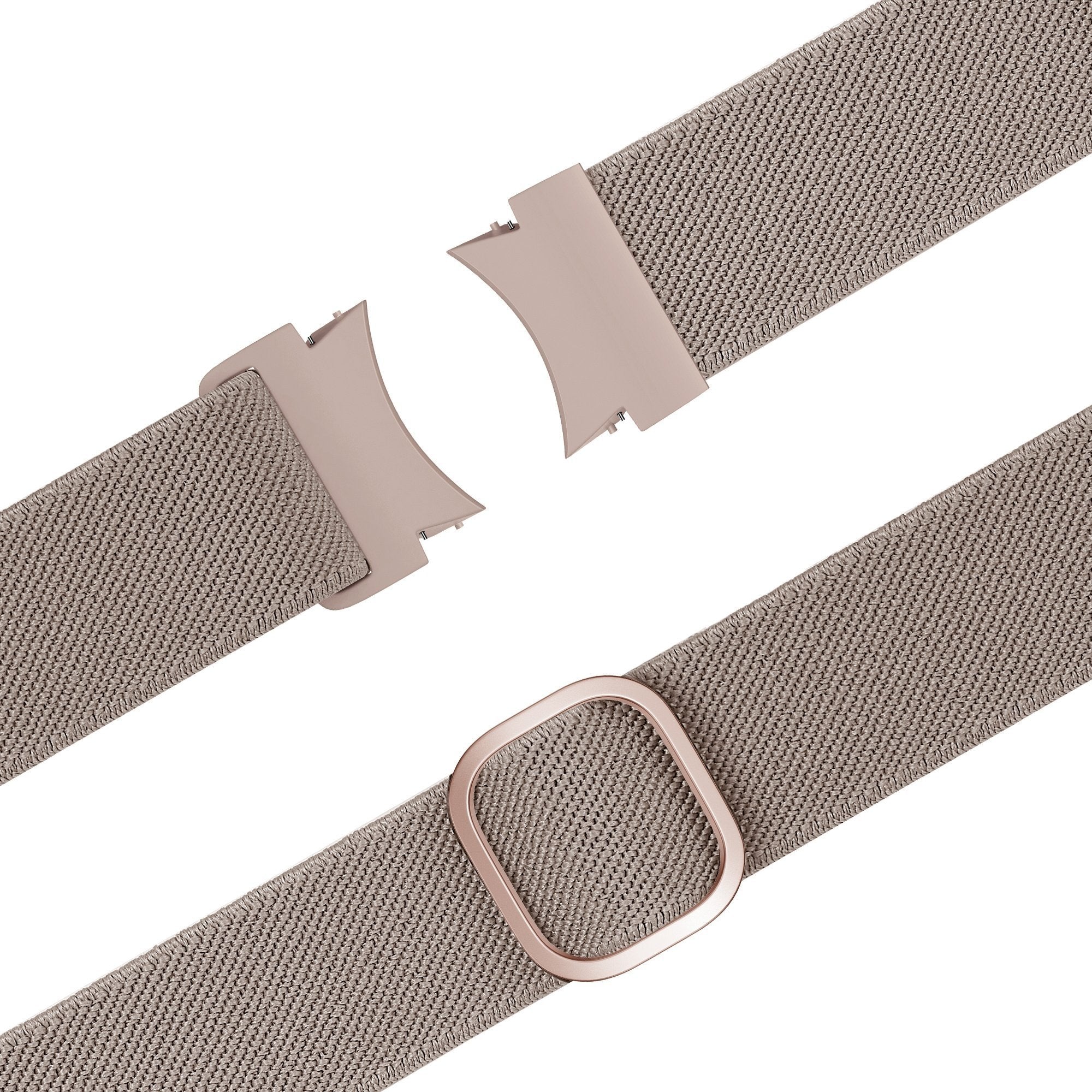 Bandz Samsung Galaxy Watch 4 Classic 46mm Elastisches Armband 'Easy Fit' (Milk Tea)