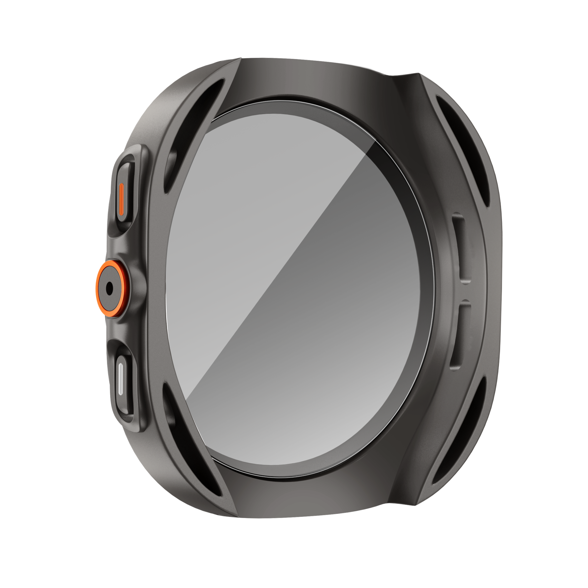 Bandz Samsung Galaxy Watch 7 - 44mm Square PC Case with Glass (Titanium Grey)