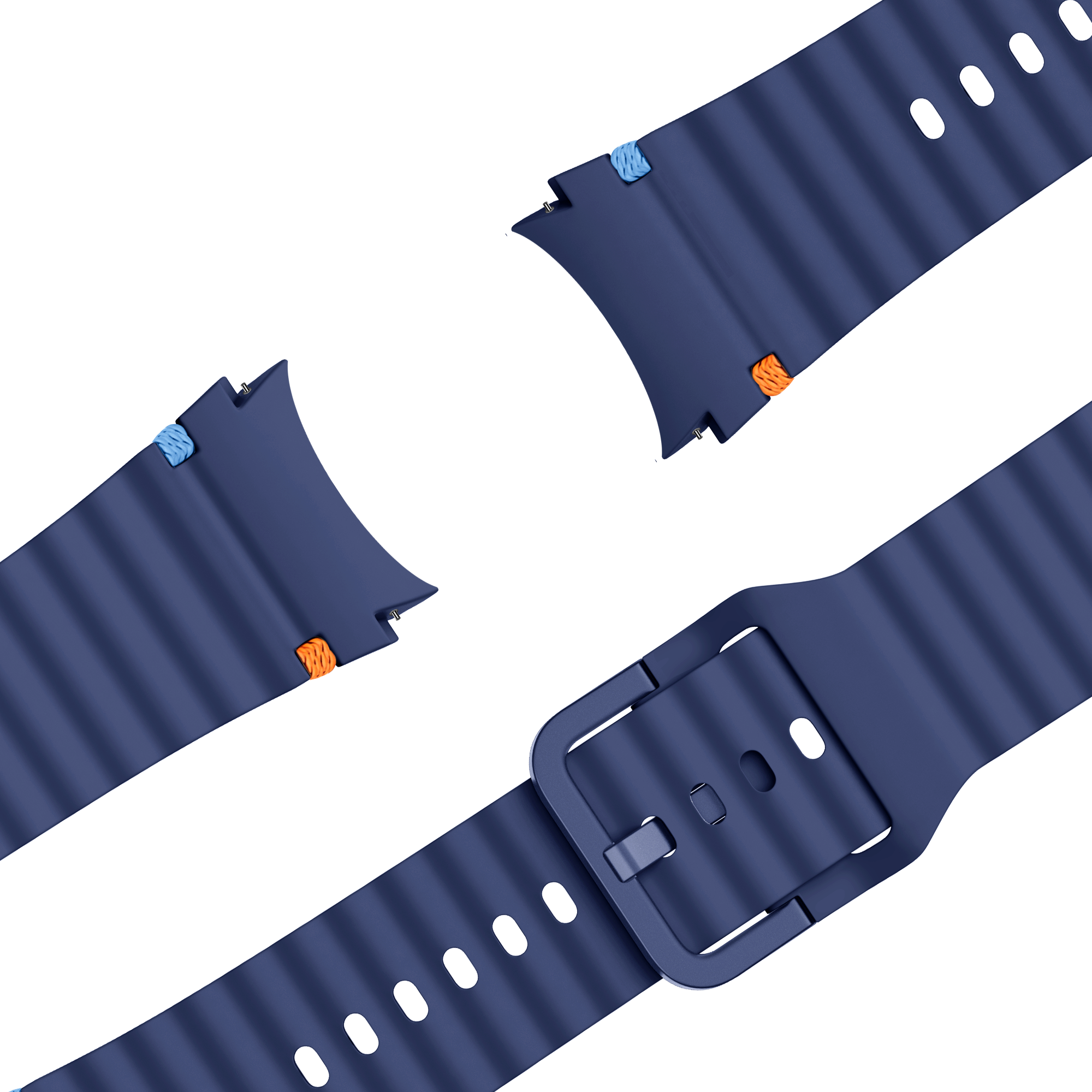 Bandz Samsung Galaxy Watch 6 - 44mm Wave-Armband 'Easy Fit' (Dunkel Blau)