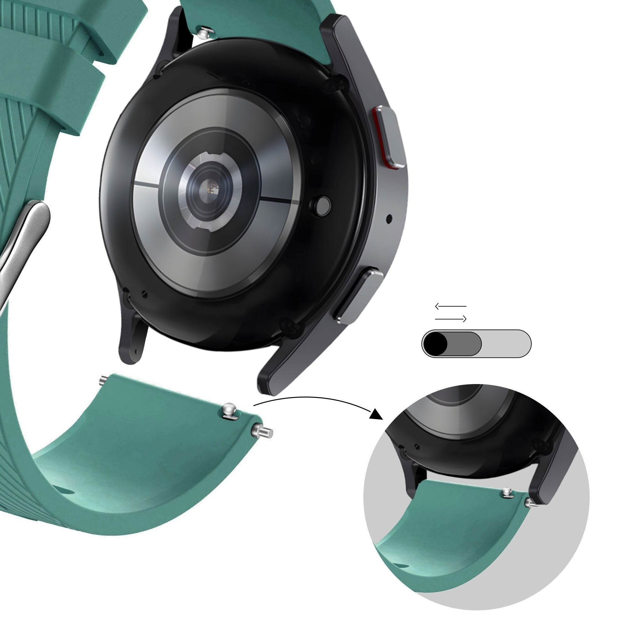 Bandz Correa silicona 'Deluxe' Coros Apex 42mm (verde pino)
